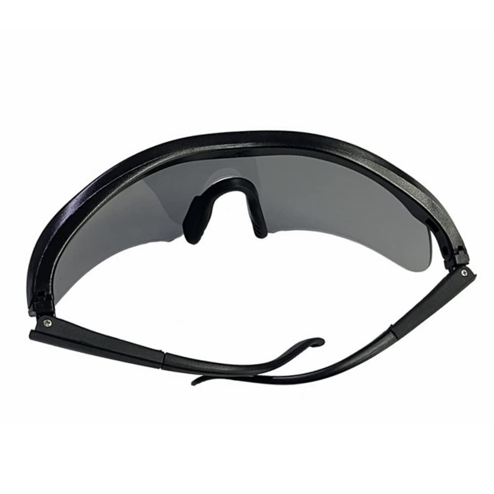 Tactical Shooting Glasses with Telescopic & Rotating Goggles - UV400 Protective Lenses (4 Pack) for Outdoor Sports, Hunting & Airsoft - Anti-Fog, Anti-Scratch & Impact Resistant