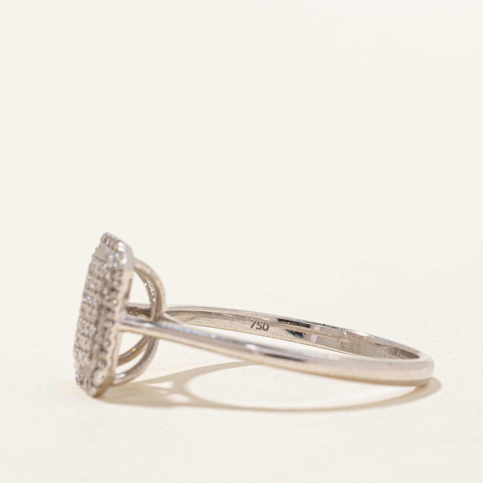 0.40ctw Diamond Grid Ring - Size 7.25 - Elegant Stackable Band for Women - Perfect for Weddings, Anniversaries & Everyday Wear