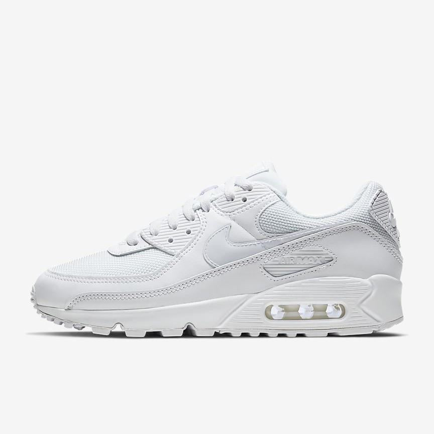 Nike Air Max 90 Running Shoes - White/White - Classic Cushioned Sneakers for Men & Women | Perfect for Jogging, Gym Workouts & Casual Streetwear Fashion