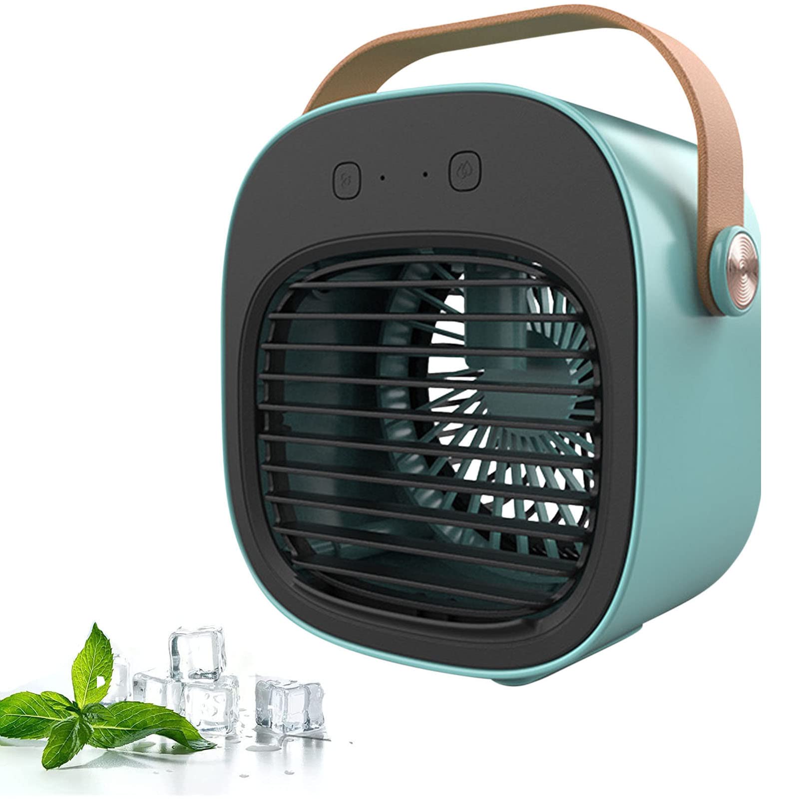 Bueqcy Portable Air Conditioner - 4000mAh Rechargeable Personal Air Cooler with 3 Speed Settings, Evaporative Cooling Technology, Ultra Quiet Mini AC Fan | Perfect for Home, Bedroom, Office & Outdoor Use (Blue)