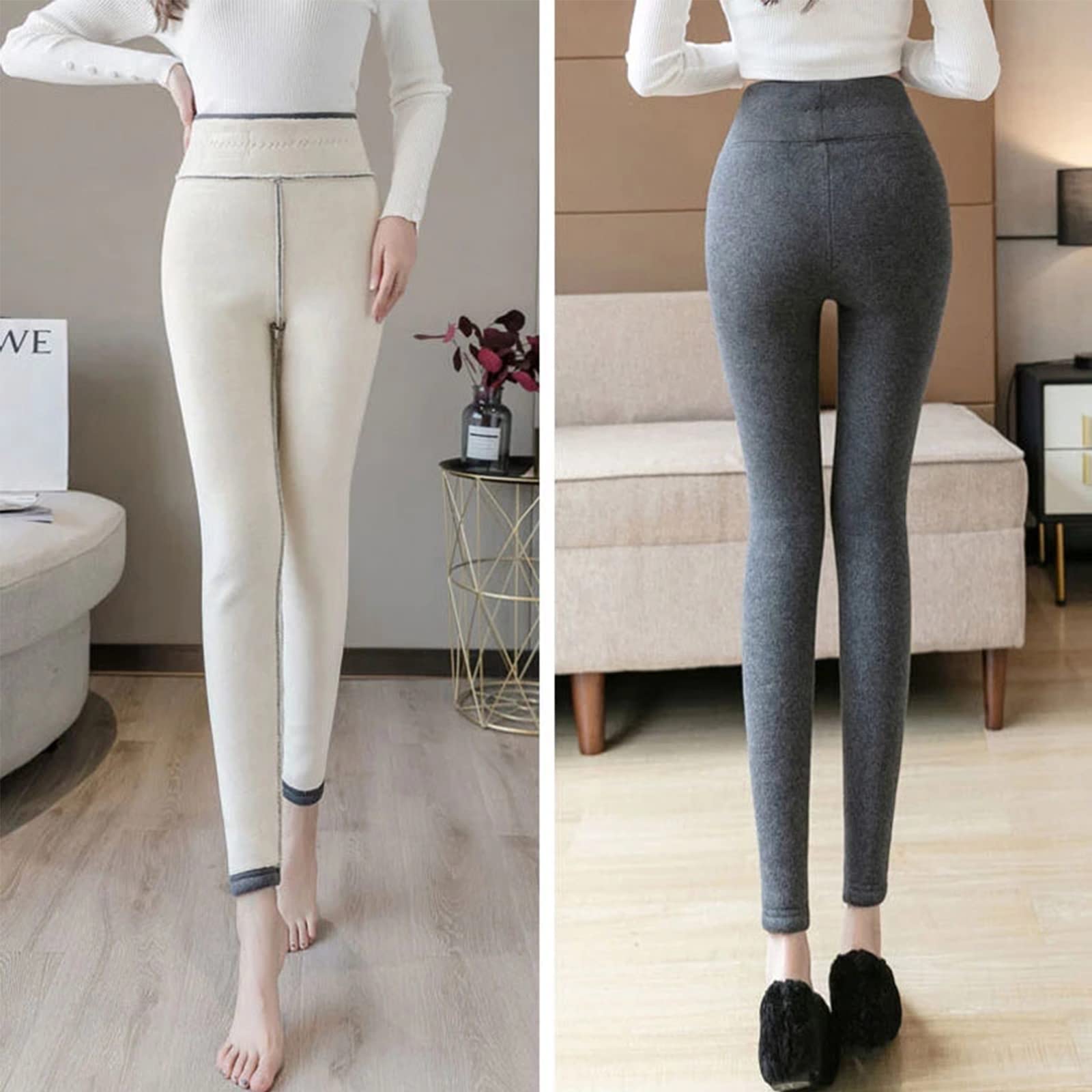 Women's Winter Fleece Lined Leggings - High Waisted Thermal Soft Warm Yoga Pants for Cold Weather | Perfect for Running, Workouts & Everyday Winter Wear