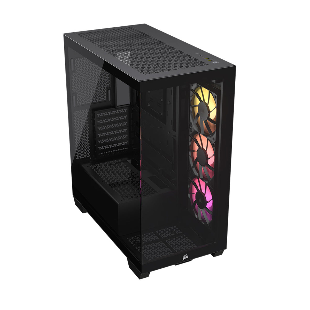 Corsair 3500X ARGB Tempered Glass Mid Tower PC Case - Black | High Airflow Gaming Computer Case with RGB Lighting for Custom Builds & Workstations