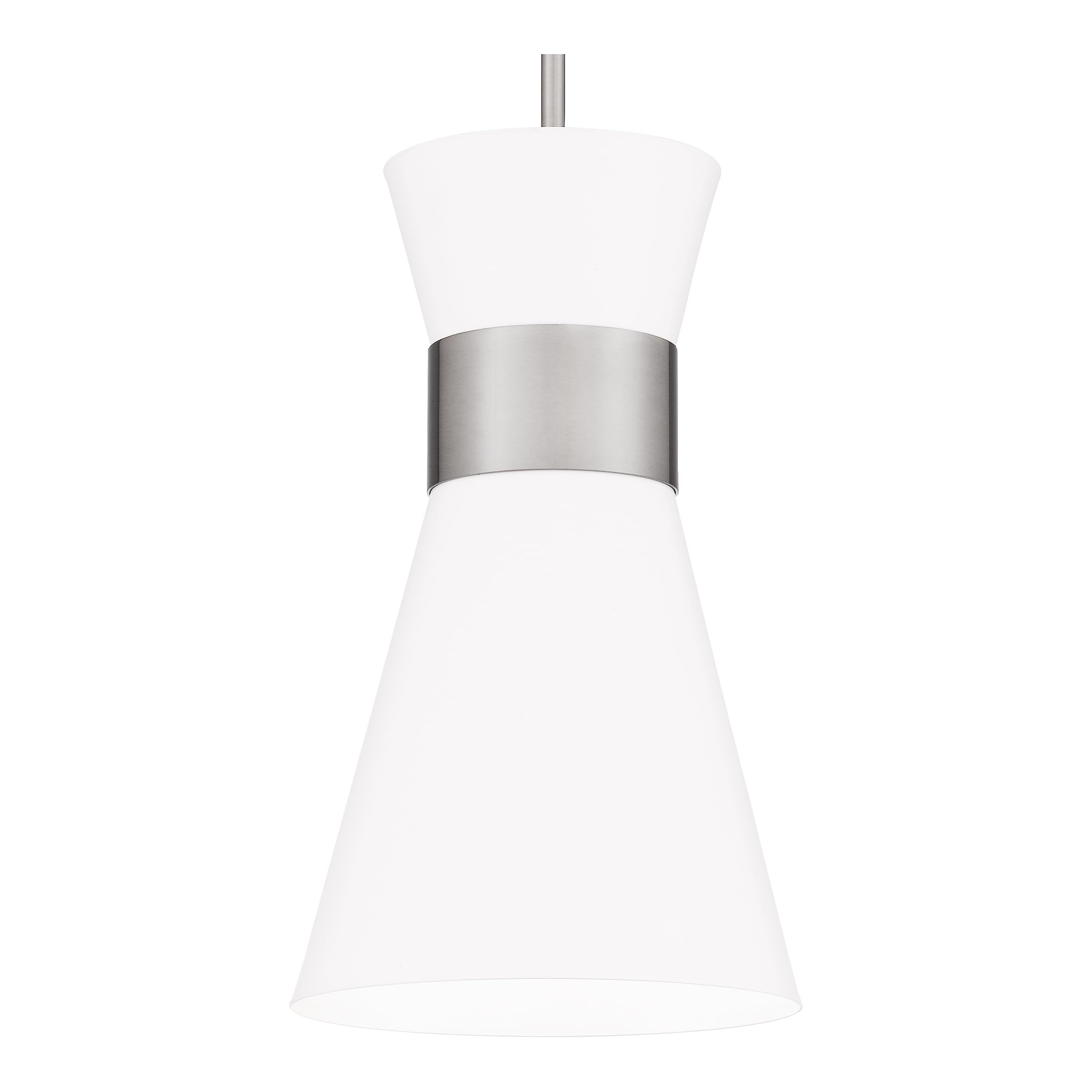 Quoizel Fremont 1-Light Brushed Nickel Mini Pendant Light Fixture - Perfect for Kitchen Island, Dining Room, or Entryway Lighting