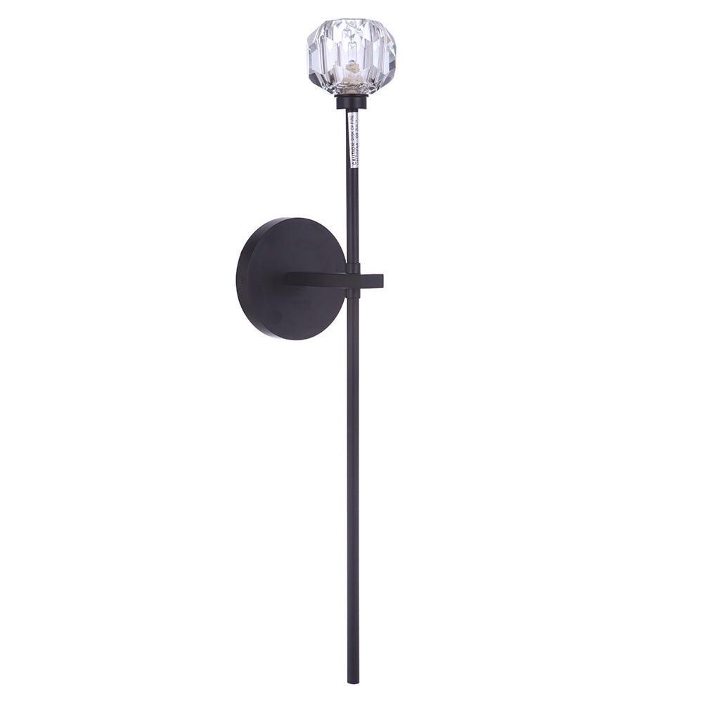 Scepter 1 Light Wall Sconce - Black Modern Wall Light Fixture for Bedroom, Living Room & Hallway Lighting | Indoor Home Decor