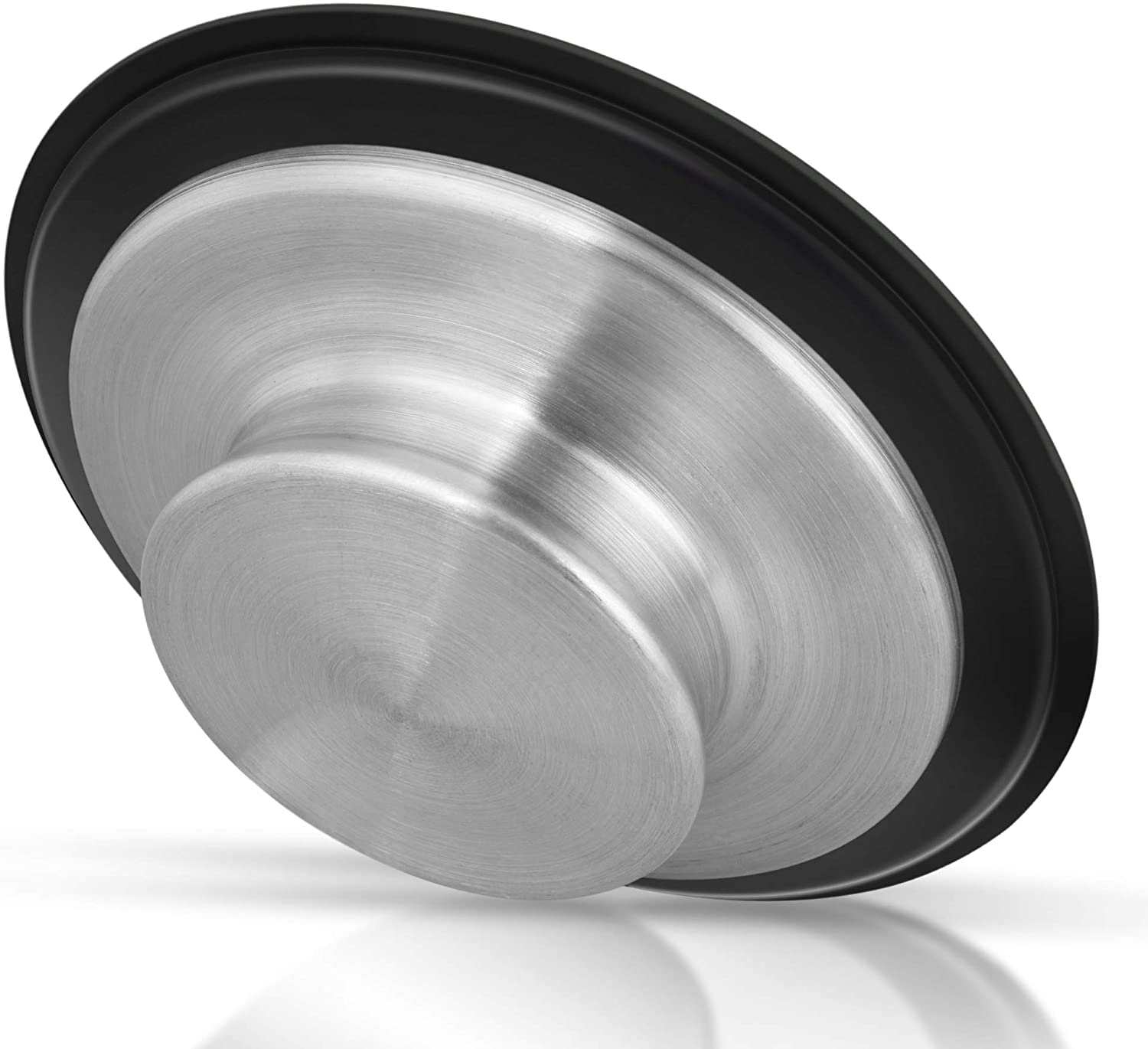 2PCS KAPASKI 304 Stainless Steel Kitchen Sink Stopper - 3 3/8 Inch Garbage Disposal Plug with Wide Rim (3.35