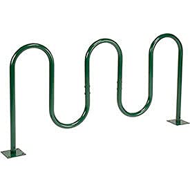 Wave Bike Rack - 7-Bike Capacity Heavy Duty Flange Mount (Green) - Perfect for Garage, Backyard & RV Storage - Secure Bicycle Organizer for Outdoor & Indoor Use