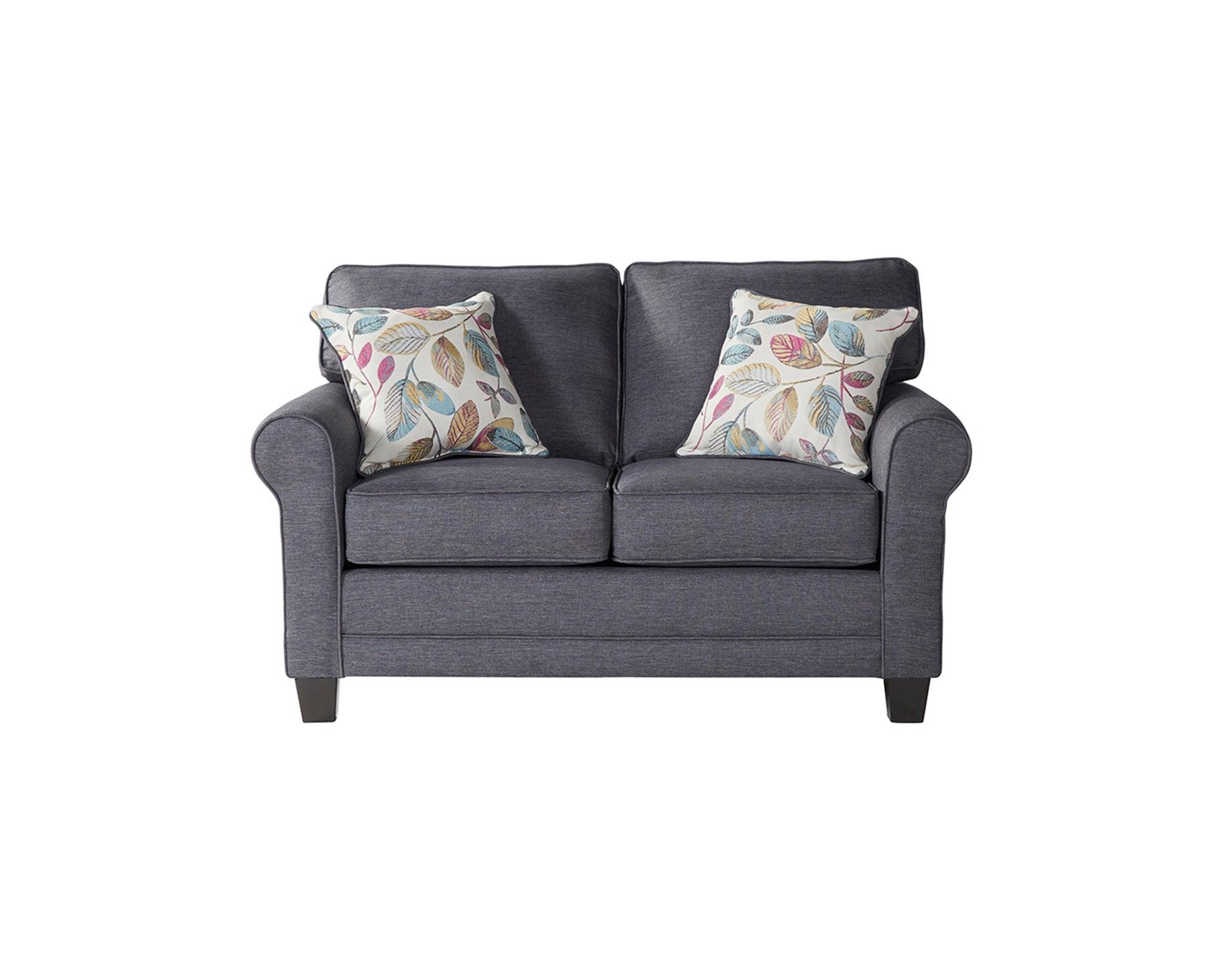 Comfortable Jitterbug Grey Sofa & Loveseat Set 3700 - Modern Living Room Furniture for Small Spaces & Apartments
