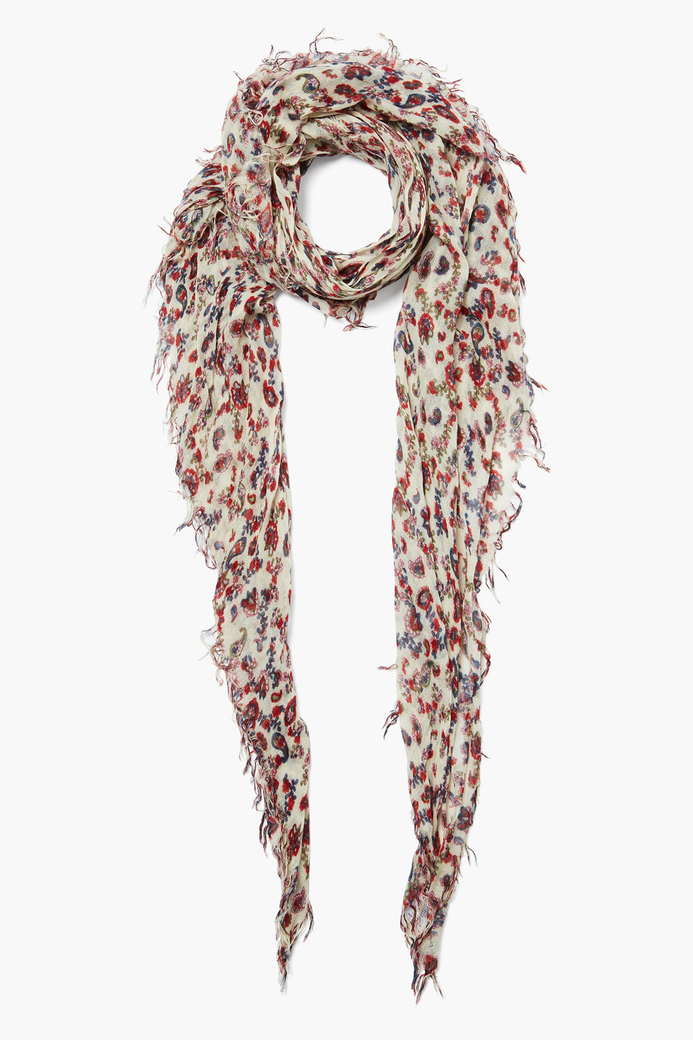Luxury Cashmere Silk Scarf - Soft Cloud Cream Paisley Pattern Wrap for Women - Perfect for Office, Travel & Special Occasions