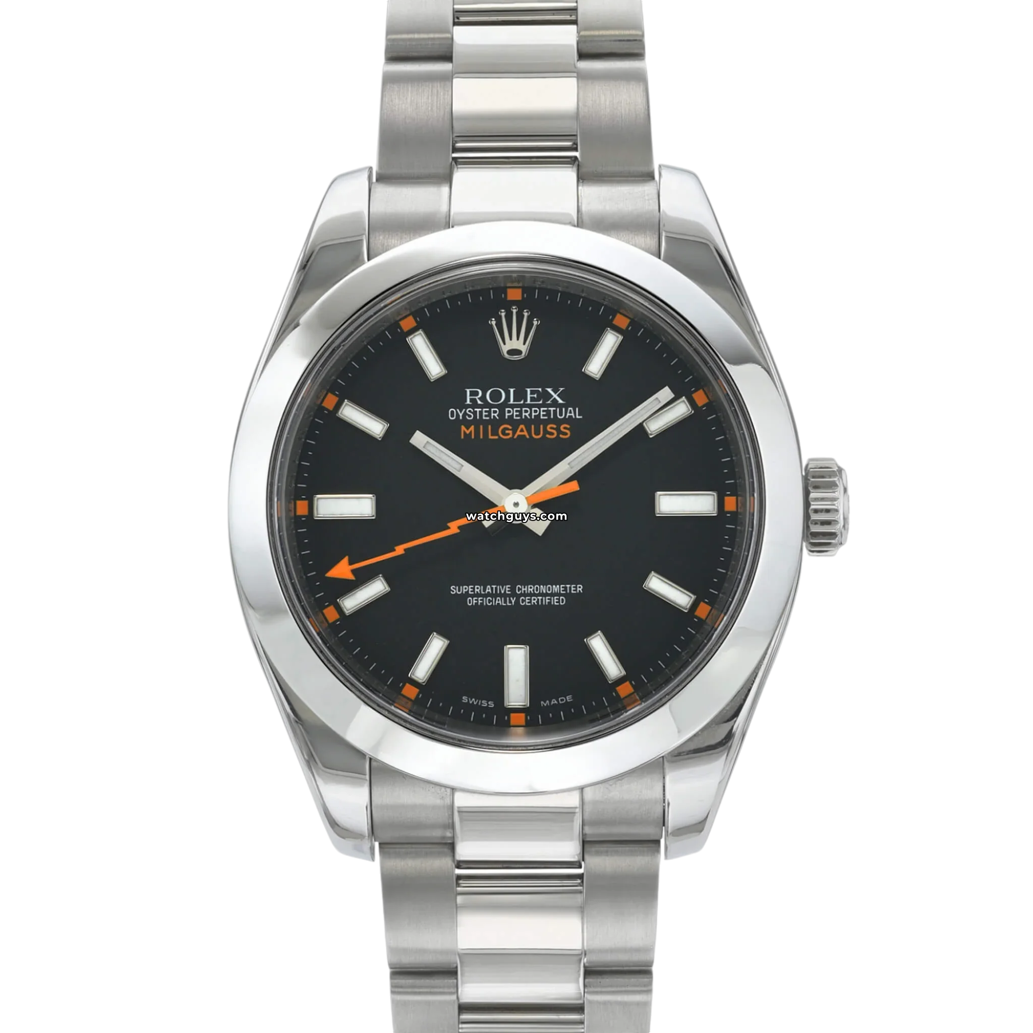 Original Rolex Milgauss 116400 Black Dial Stainless Steel Men's Watch - Luxury Timepiece for Business, Gifting & Special Occasions