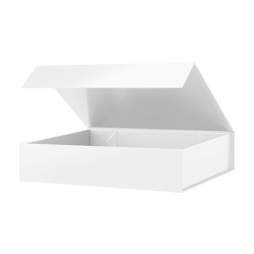 Premium White Magnetic Closure Gift Box 11x7.8x2.3 Inches - Elegant Shirt Packaging Box with Lid for Jewelry, Watches, Apparel & Luxury Gifts - Perfect for Birthdays, Weddings, Anniversaries & Corporate Gifting