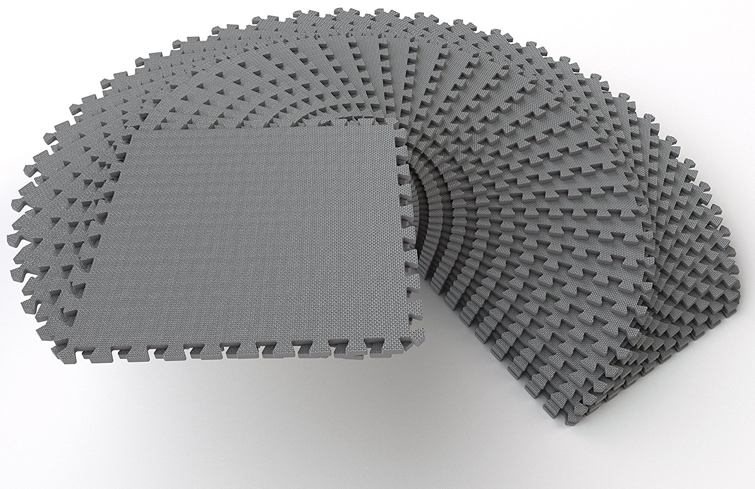Signature Fitness EVA Foam Interlocking Puzzle Exercise Mat - Non-Slip Floor Tiles for Home Gym, Yoga, Workout & Kids Play Area