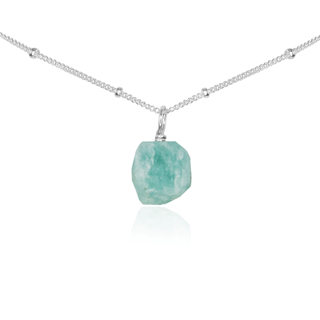 Natural Amazonite Gemstone Pendant Necklace - Healing Crystal Choker for Women | Perfect for Yoga, Meditation & Spiritual Jewelry Gifts