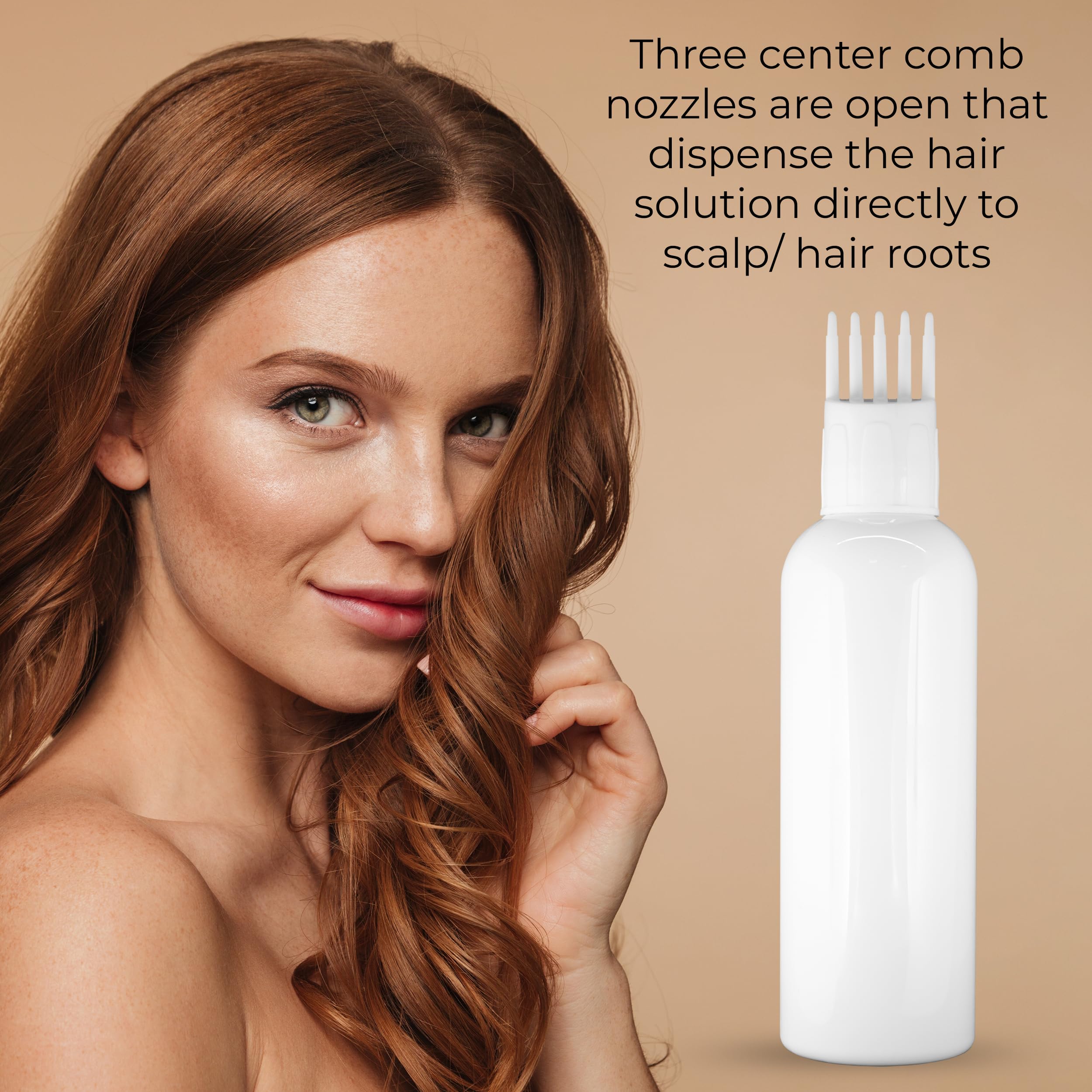 Refillable 3-Piece Cylindrical Bottle Set with Pump Dispenser, Spray Atomizer & Root Comb - Durable White Containers for Perfume, Liquids, Shampoo & Body Soap - Perfect for Travel, Salon & Home Organization