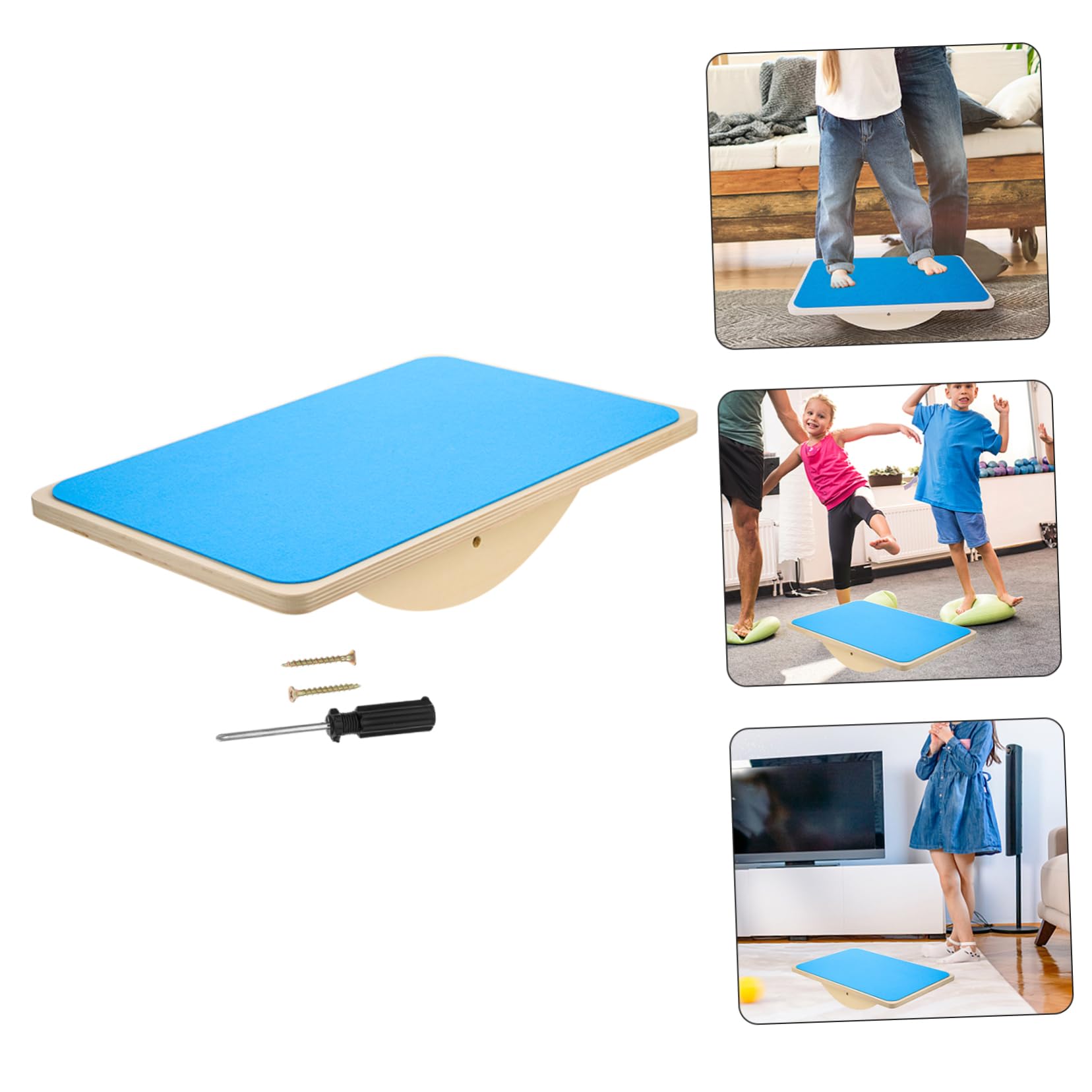 Kids Balance Board - Wooden Wobble Board for Toddlers & Children - Indoor & Outdoor Balance Toy for Playrooms, Classrooms, Backyards & Playgrounds - Improves Coordination & Motor Skills