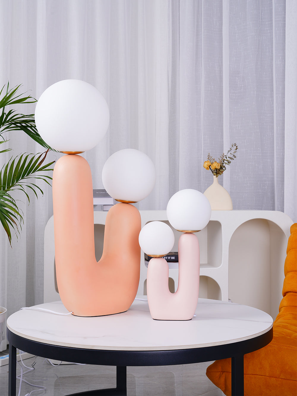 Oo Smooth Table Lamp - Modern LED Bedside Light for Bedroom, Living Room & Office - Dimmable Nightstand Lamp with Touch Control & USB Port