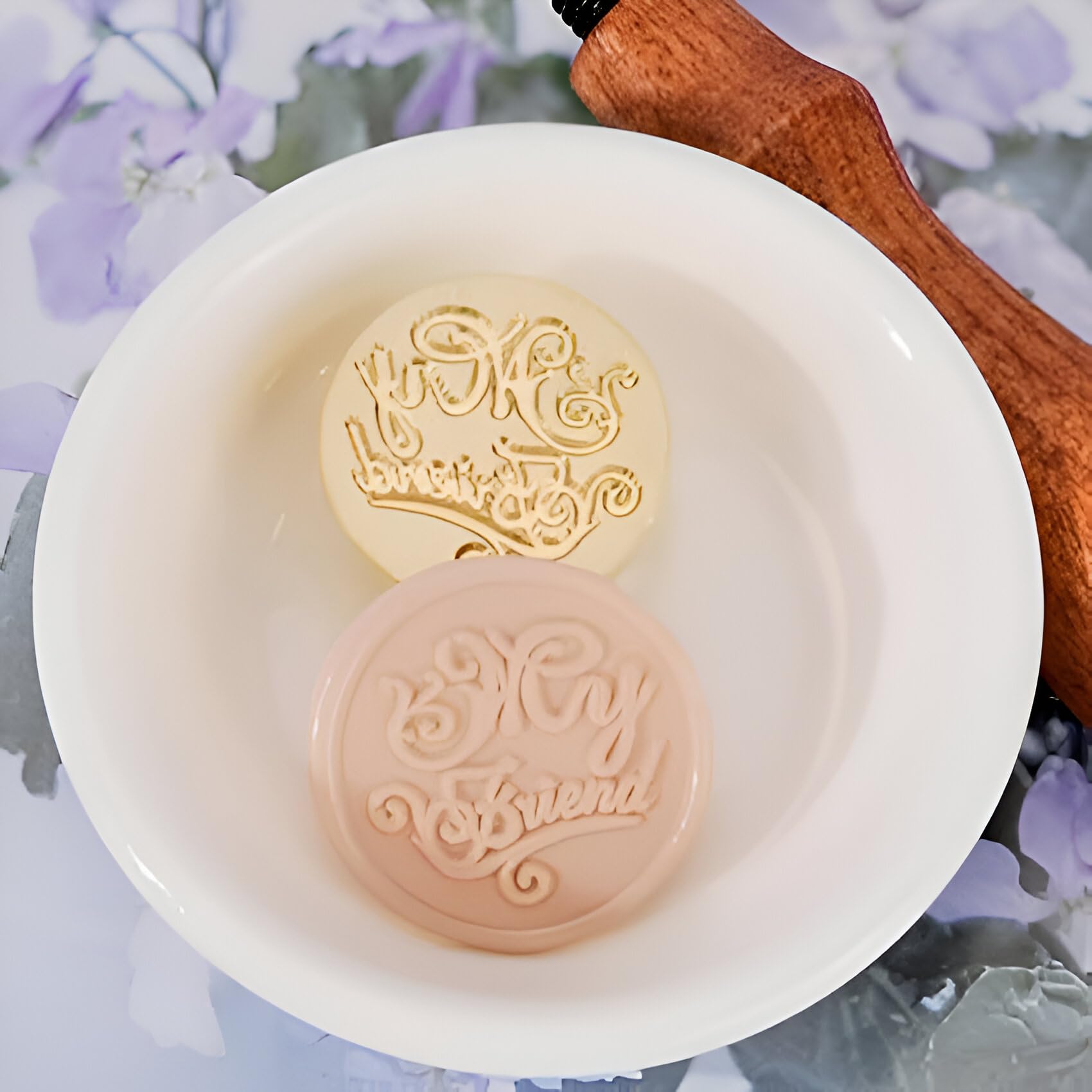 Vintage My Friend Design Wax Seal Stamp Kit - Elegant Sealing Wax Stamps for Wedding Invitations, Greeting Cards, Envelopes & Gift Wrapping - Perfect for DIY Crafts, Romantic Letters & Special Occasions