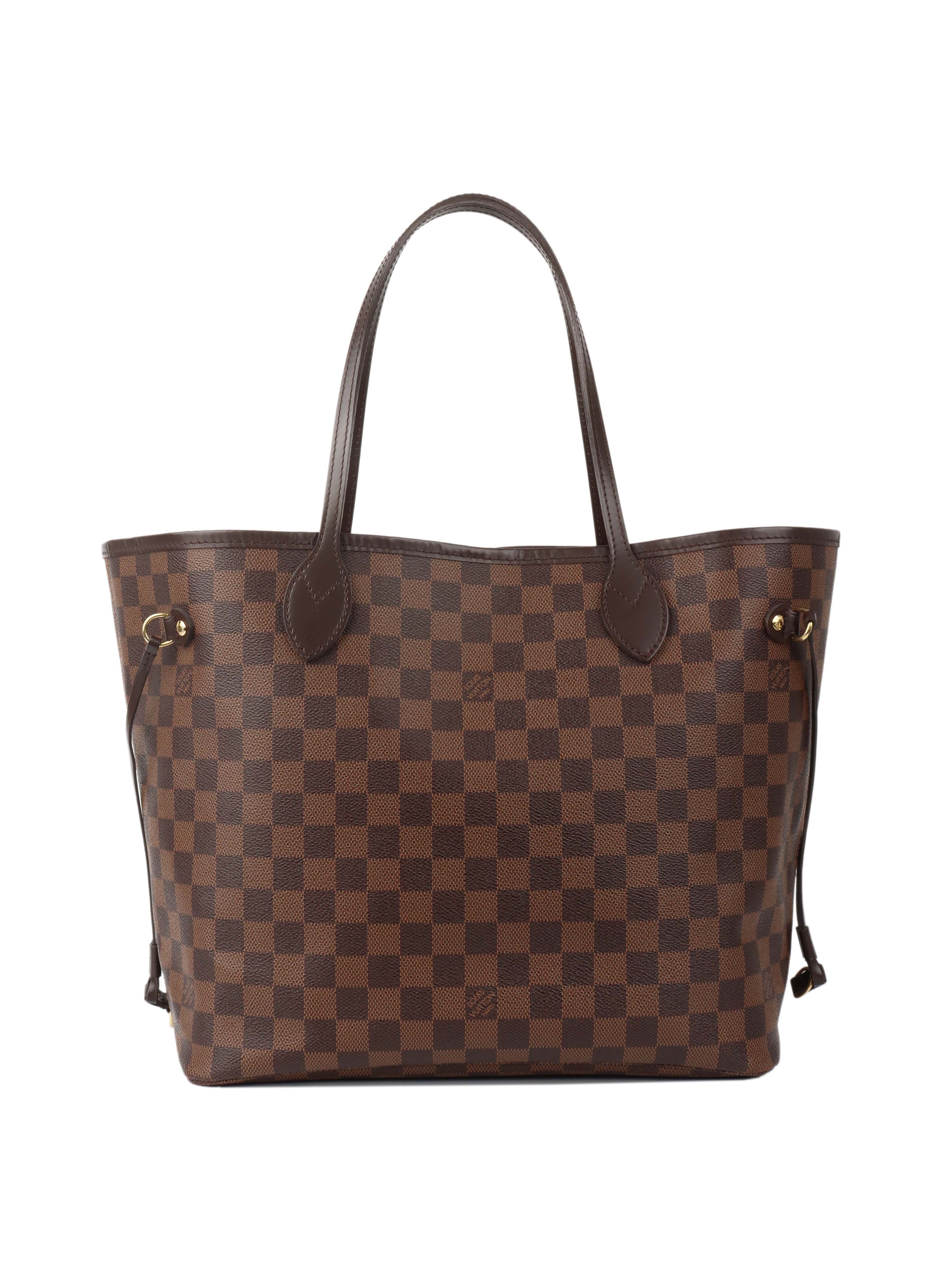 Louis Vuitton Damier Ebene Neverfull MM Tote Bag - Authentic Designer Handbag for Women, Perfect for Work, Travel & Everyday Use