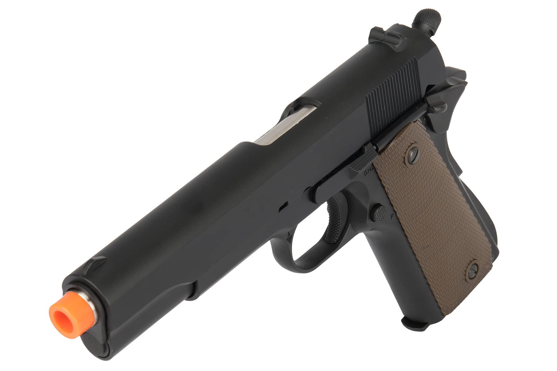 Army Armament Full Metal 1911 Gas Blowback Airsoft Pistol with Silver Barrel - R31 | Realistic Training & Competitive Airsoft Games