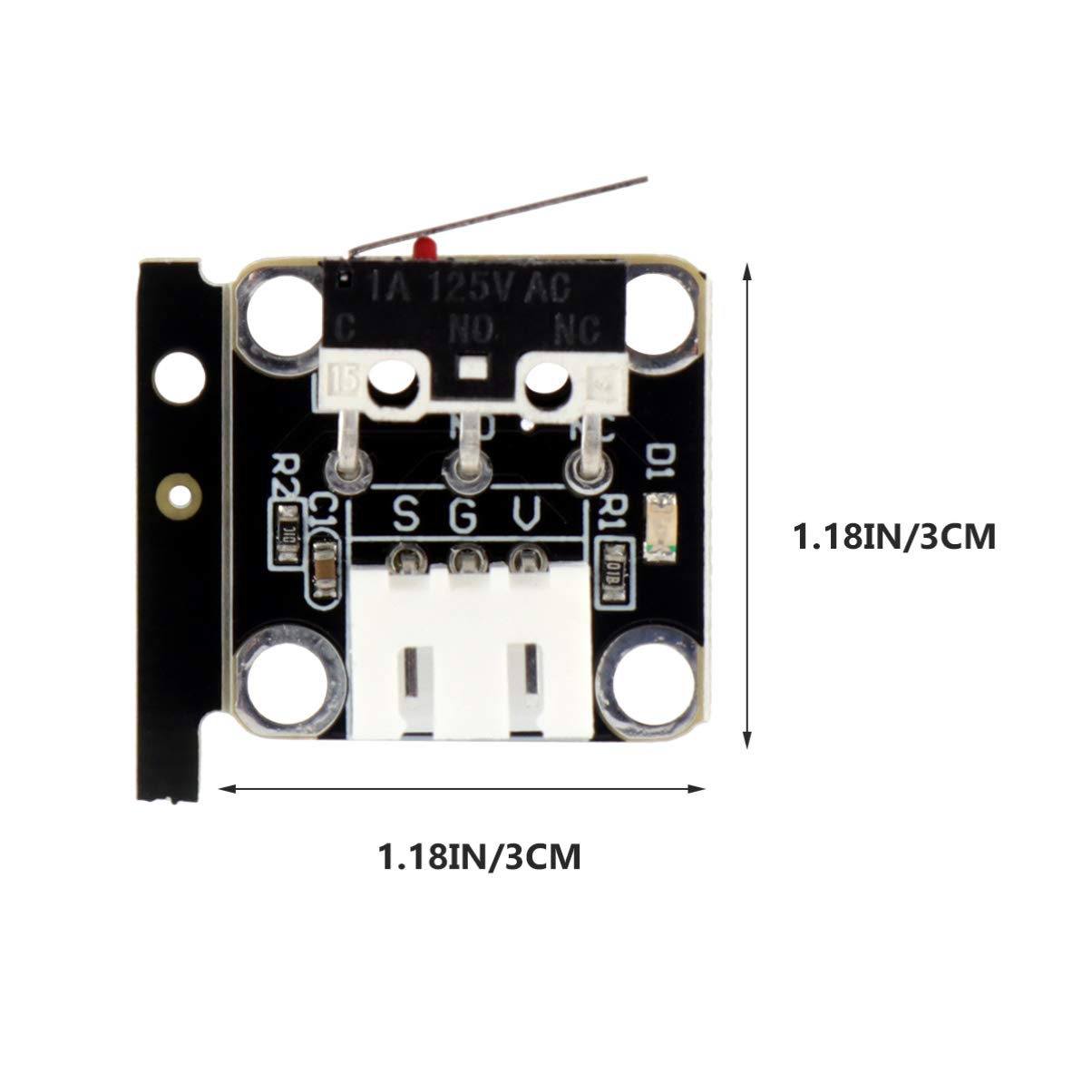 5pcs Robot Collision Sensor Module Kit with Cable - Compatible with 3D Printers, Robotics, and PC Boards | DIY Electronics Accessories for Automation Projects & Mechanical Prototyping