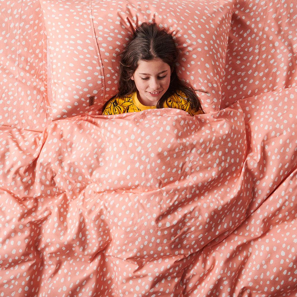 Speckled Candy Cotton Flat Sheet - Soft & Breathable Bedding for Kids & Adults - Perfect for Home, Dorm, or Guest Room