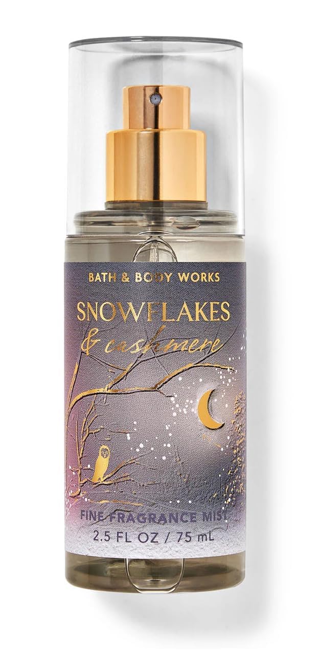 Snowflakes & Cashmere Travel Size Fine Fragrance Mist 2.5 fl oz / 75 mL - Light Winter Perfume Spray for Women, On-The-Go Scent for Travel, Office, Date Night & Holiday Gifts