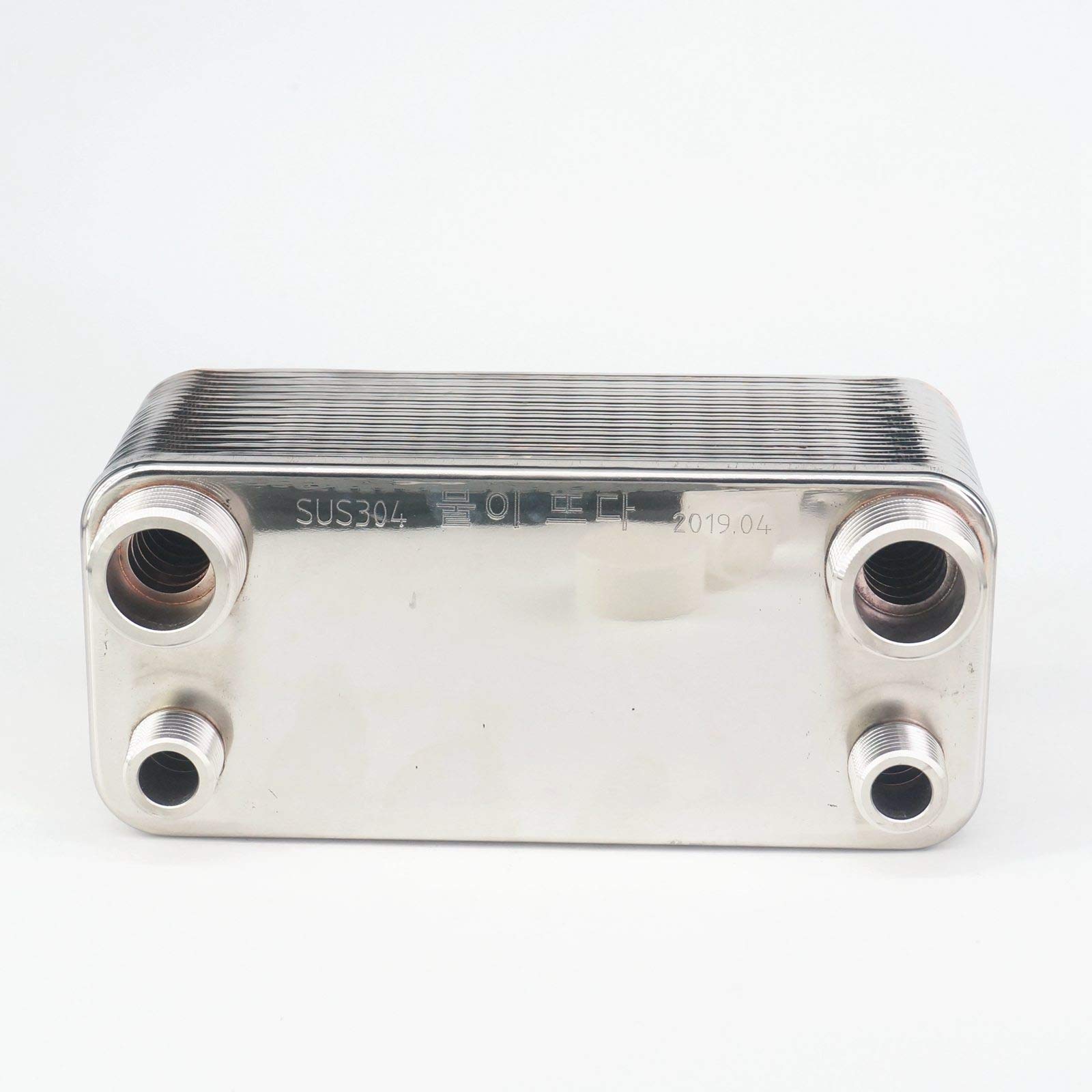 24 Plate Stainless Steel Wort Chiller - SUS 304 Homebrew Heat Exchanger for Beer & Wine Making - Perfect for Home Brewing, Craft Beer Production, and Winemaking