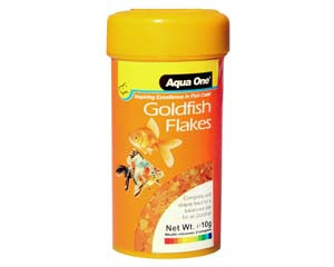 Aqua One Goldfish Flake Food 10g - Premium Nutrition for Healthy Goldfish - Ideal for Daily Feeding & Tank Maintenance