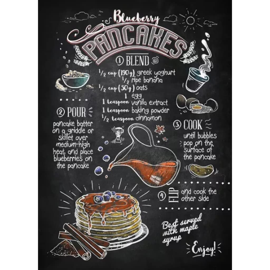 Nordic Burger Pizza Snack Poster - Aesthetic Wall Art Canvas Print (30x42cm) for Restaurant, Cafe & Home Decor | Vibrant Kitchen Artwork | Perfect for Dining Room, Bar or Foodie Gift