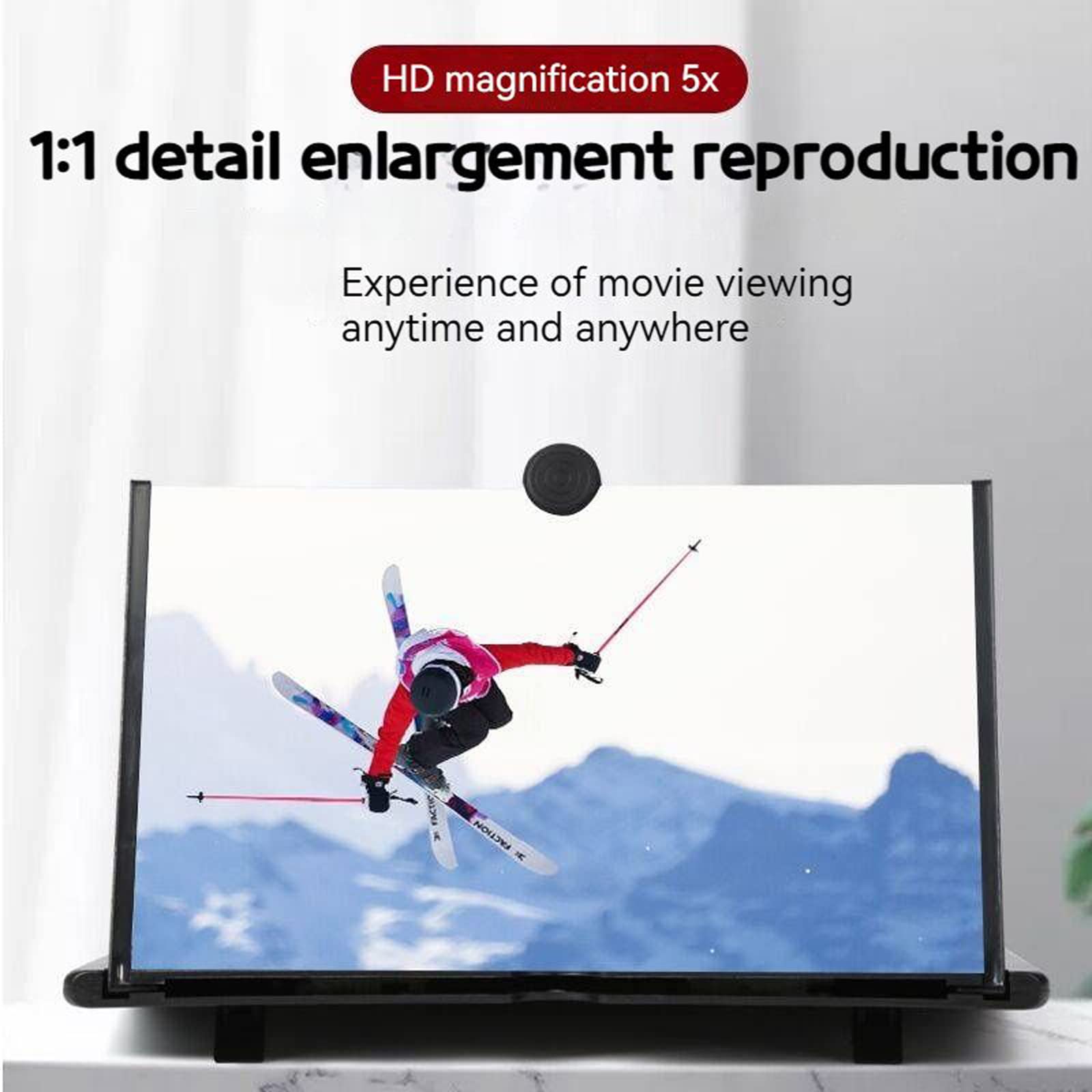 18 Inch 3D HD Screen Magnifier for Smartphones - Portable Phone Screen Amplifier for Movies, Videos & Gaming - Universal Fit for All Phones - Perfect for Home Entertainment & Travel Use