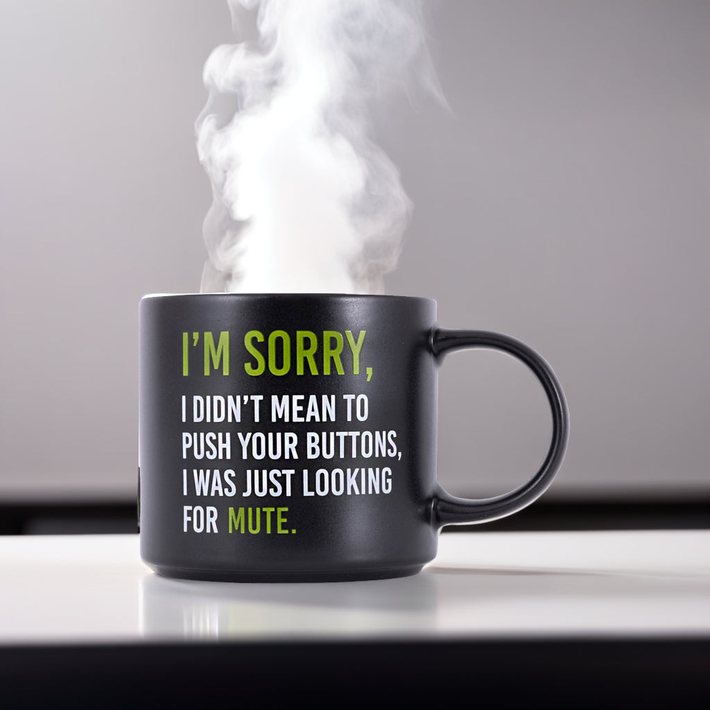 Funny Splosh Cheeky Mug - 'I'm Sorry, Looking for Mute' Novelty Coffee Cup | Perfect for Apology Gifts, Office Humor & Coffee Lovers