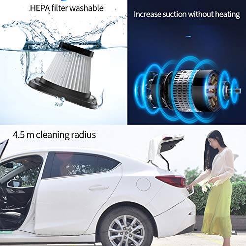120W Portable Car Vacuum Cleaner - Handheld Wet/Dry Dust Vacuum for Cars, Home & Office | Quick Cleaning for Upholstery, Carpets & Hard Surfaces