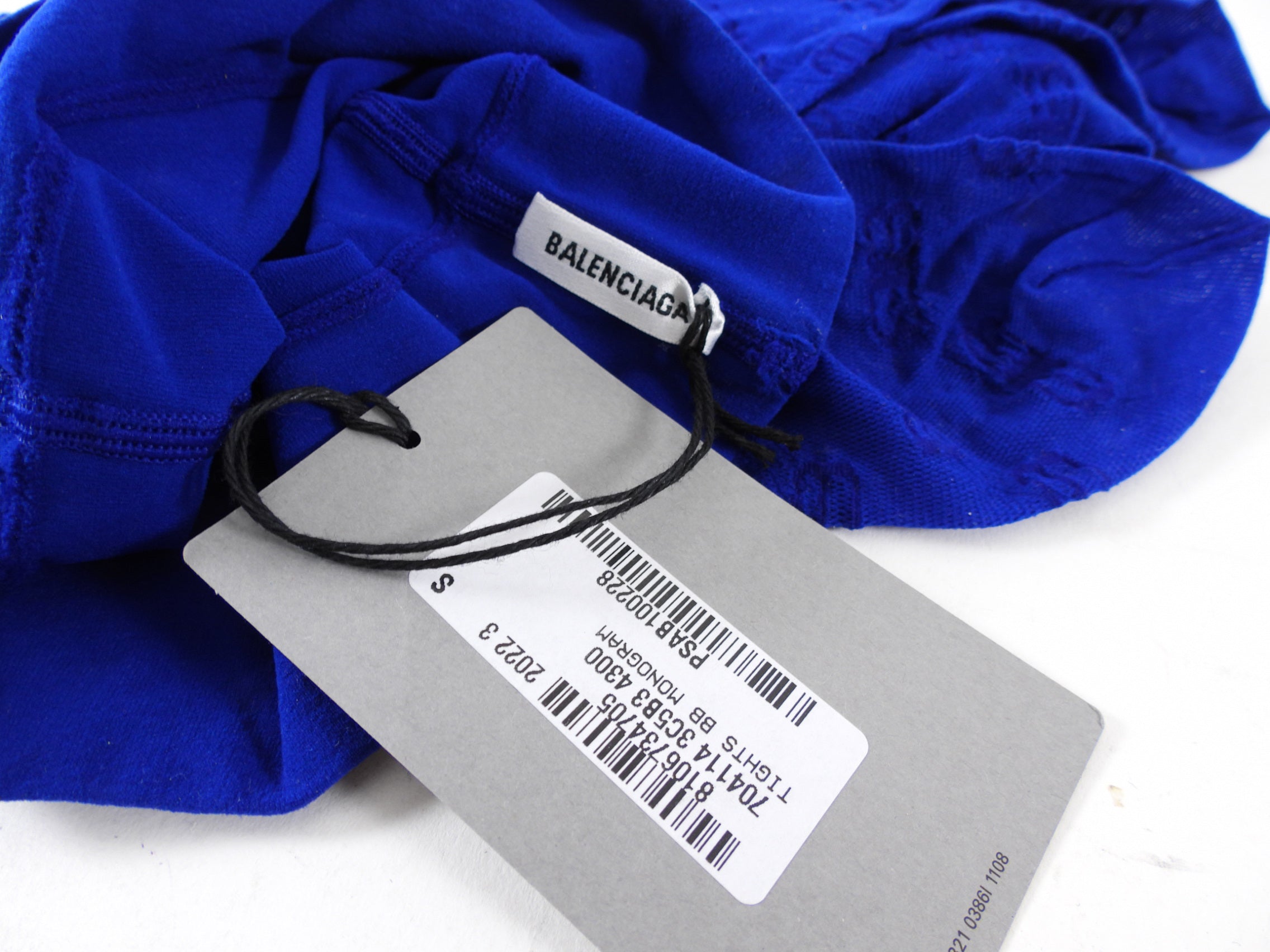 Balenciaga Blue Sheer BB Logo Tights for Women - High Waist Fashion Leggings | Perfect for Party, Night Out & Streetwear Style