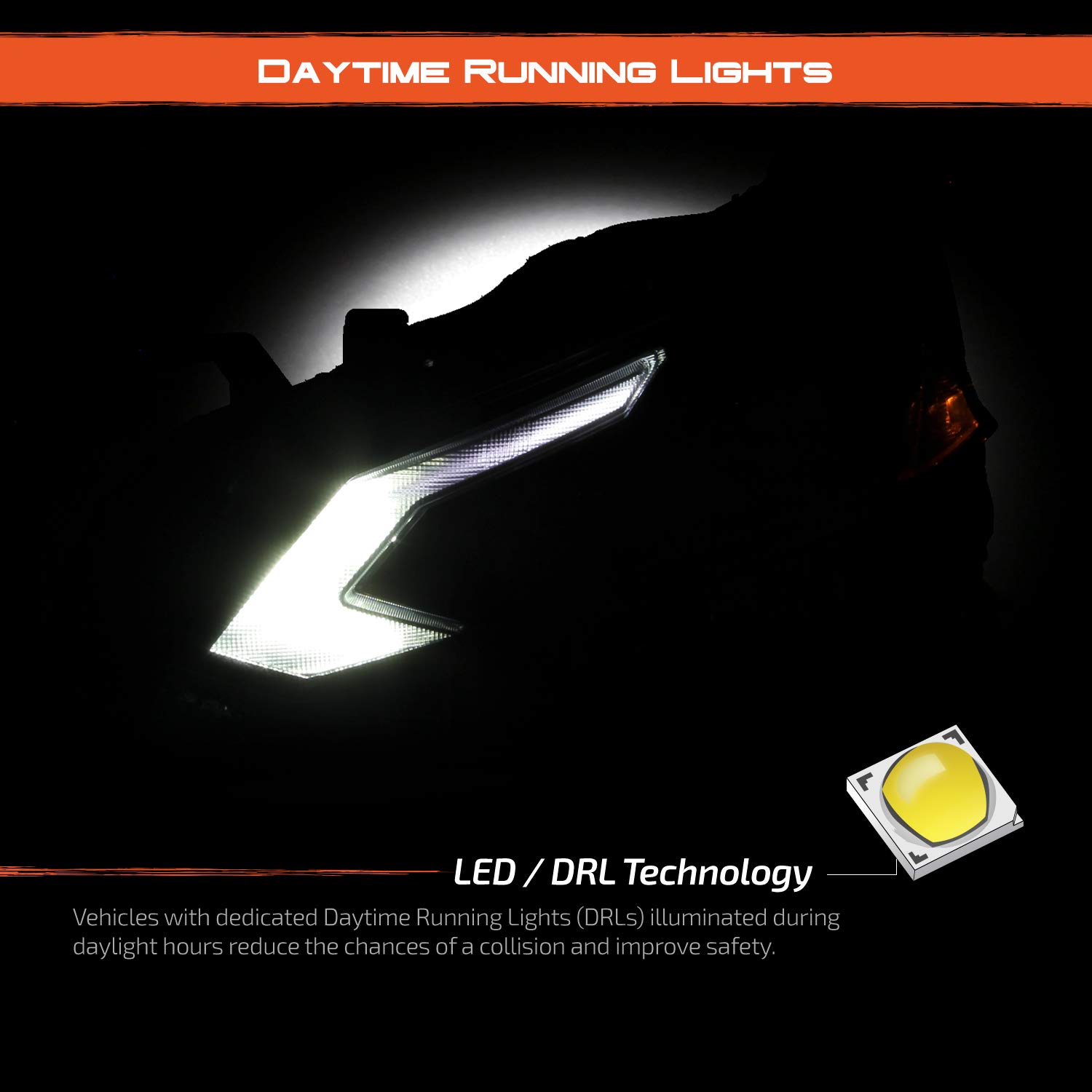 AKKON LED Projector Headlights for 2019-2022 Nissan Altima - OEM Style Replacement with High Beam Assist (Left Side) - Perfect for Night Driving & Enhanced Visibility