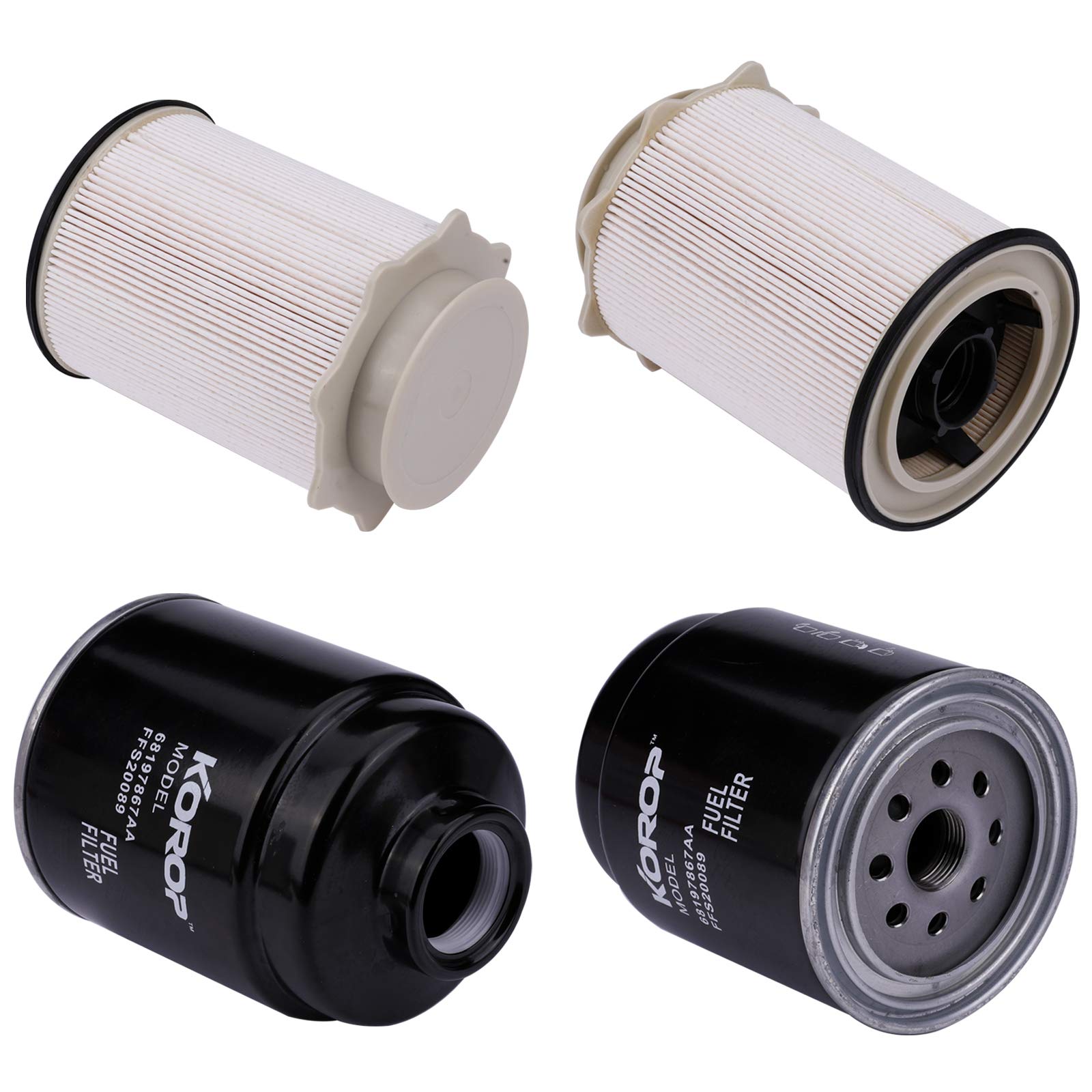 6.7L Cummins Diesel Fuel Filter & Water Separator Kit - Compatible with Dodge Ram 2500/3500/4500/5500 (2013-2018) - Replaces OEM# 68197867AA & 68157291AA - Heavy Duty Engine Protection for Off-Road & Towing