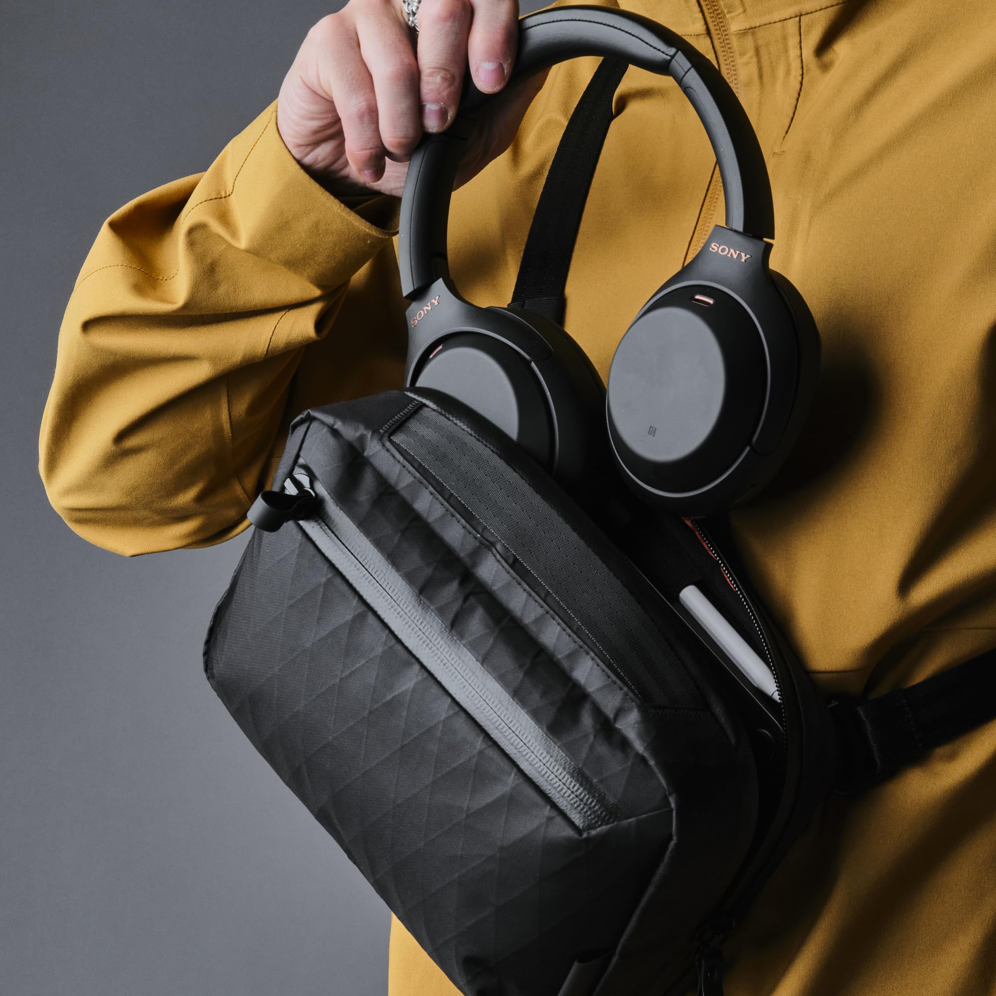 ALPAKA Elements Tech Case Max X-Pac VX21 - Waterproof Sling Bag with Adjustable Detachable Strap, Lockable YKK Zippers for iPad Mini 6, Electronics & EDC | Durable Weatherproof Fabric | Perfect for Travel, Commuting & Outdoor Adventures