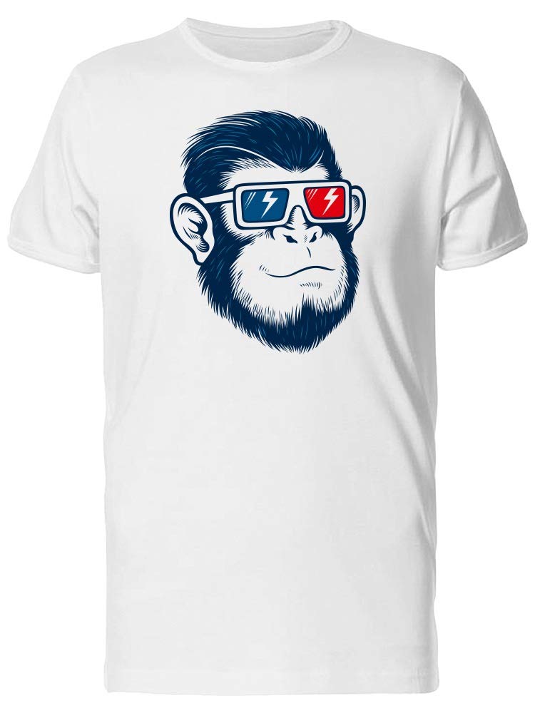 Smartprints 3D Glasses Monkey Graphic T-Shirt for Men - Trendy & Fun Casual Wear for Parties, Gifts & Everyday Outfits