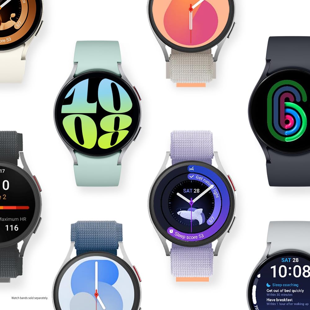 SAMSUNG Galaxy Watch 6 44mm Bluetooth Smartwatch with Fitness Tracker, Heart Rate Monitor, Sleep Tracking, BIA Sensor - US Version (Renewed, Graphite) - Perfect for Workouts, Running & Daily Health Monitoring