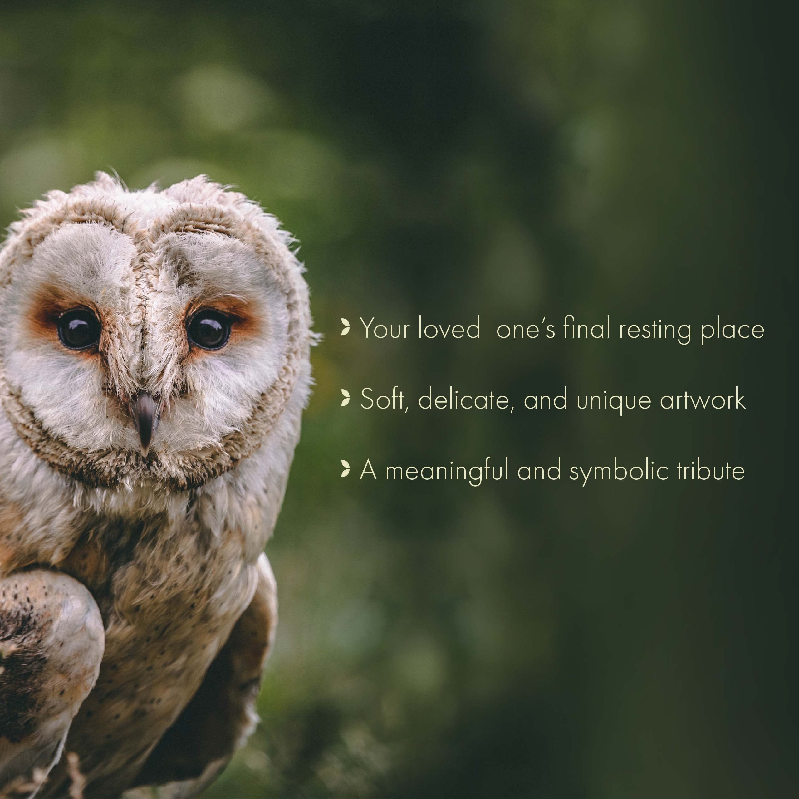 Observing Owl Cremation Urn for Human Ashes - Large Adult Memorial Urn for Women, Mothers & Loved Ones - Funeral, Burial & Home Keepsake - Perfect for Memorial Services & Home Display