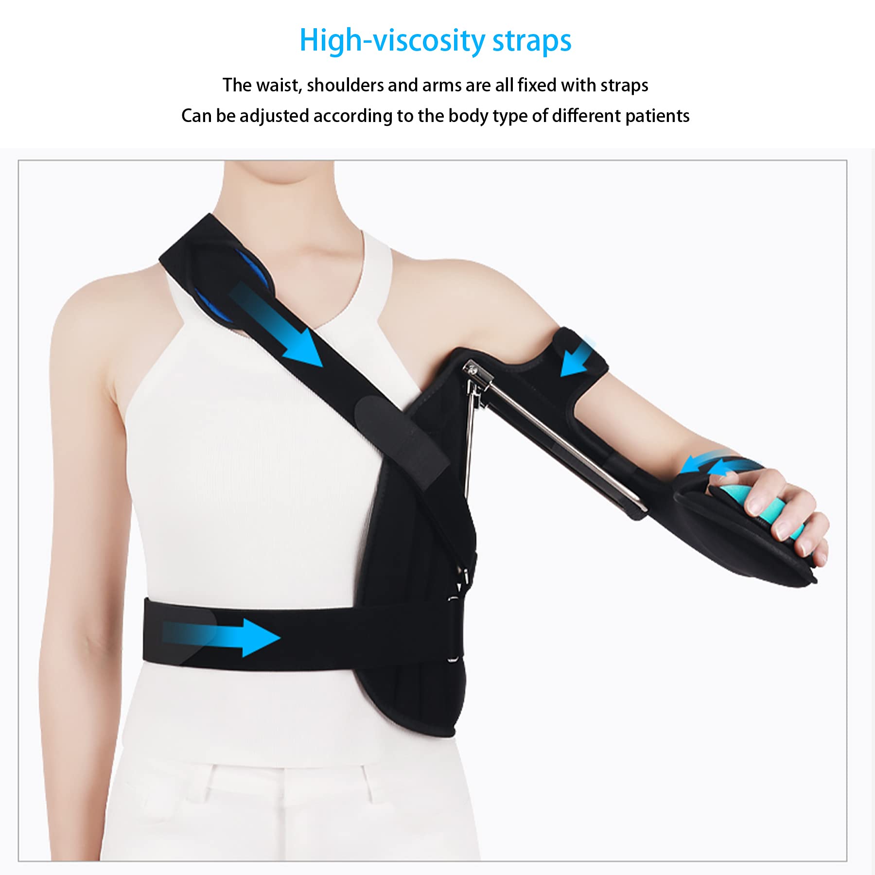 Post-Op Shoulder Abduction Sling - Adjustable Arm Immobilizer for Shoulder Injuries, Fractures, Dislocations & Surgery Recovery - Comfortable Support for Broken Bones & Subluxation - Ideal for Daily Use & Physical Therapy