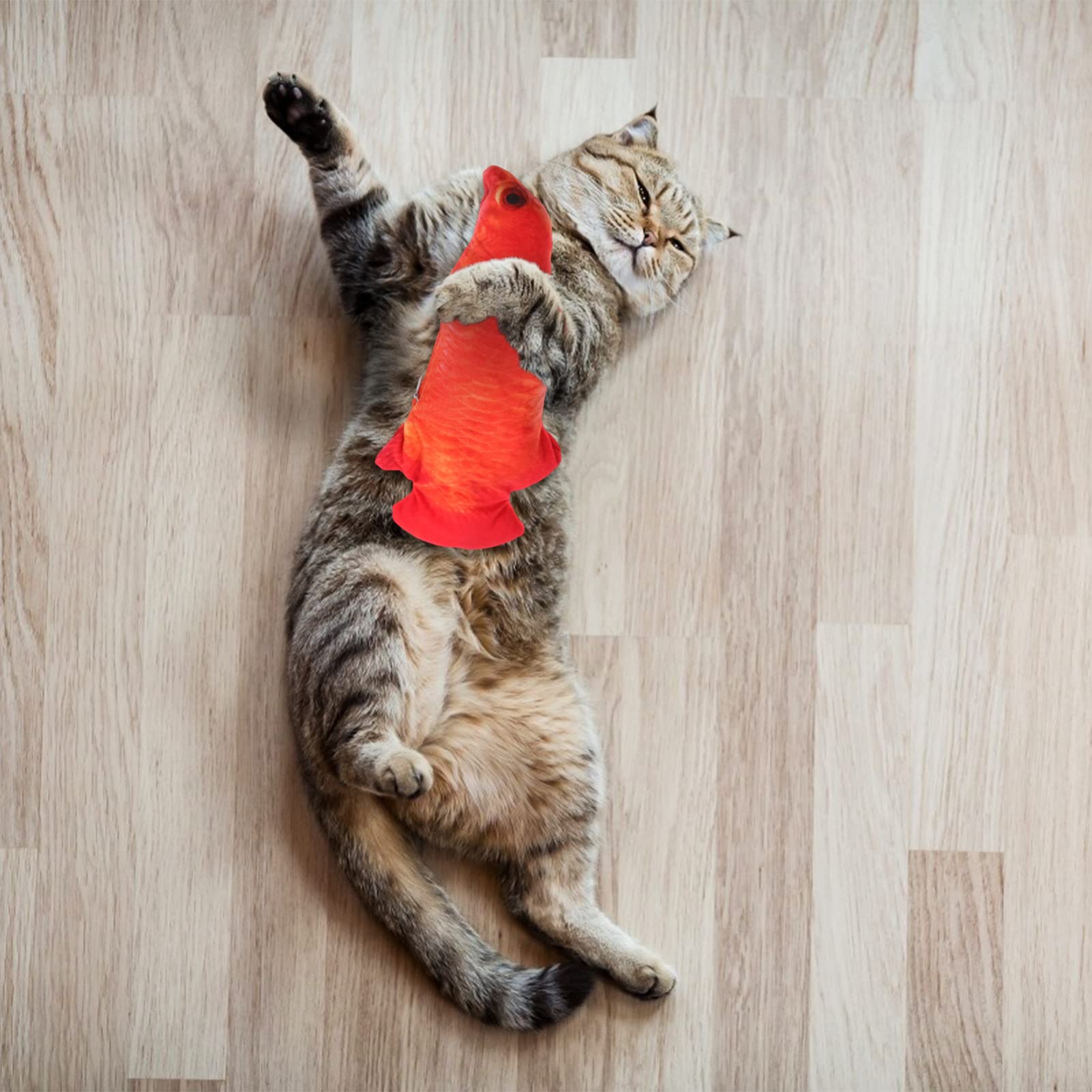Balacoo Electric Moving Fish Cat Toy - Interactive Plush Simulation with Wagging Tail, Funny Chew & Kick Electronic Pet Toy for Cats & Kittens - Perfect for Playtime, Training & Stress Relief