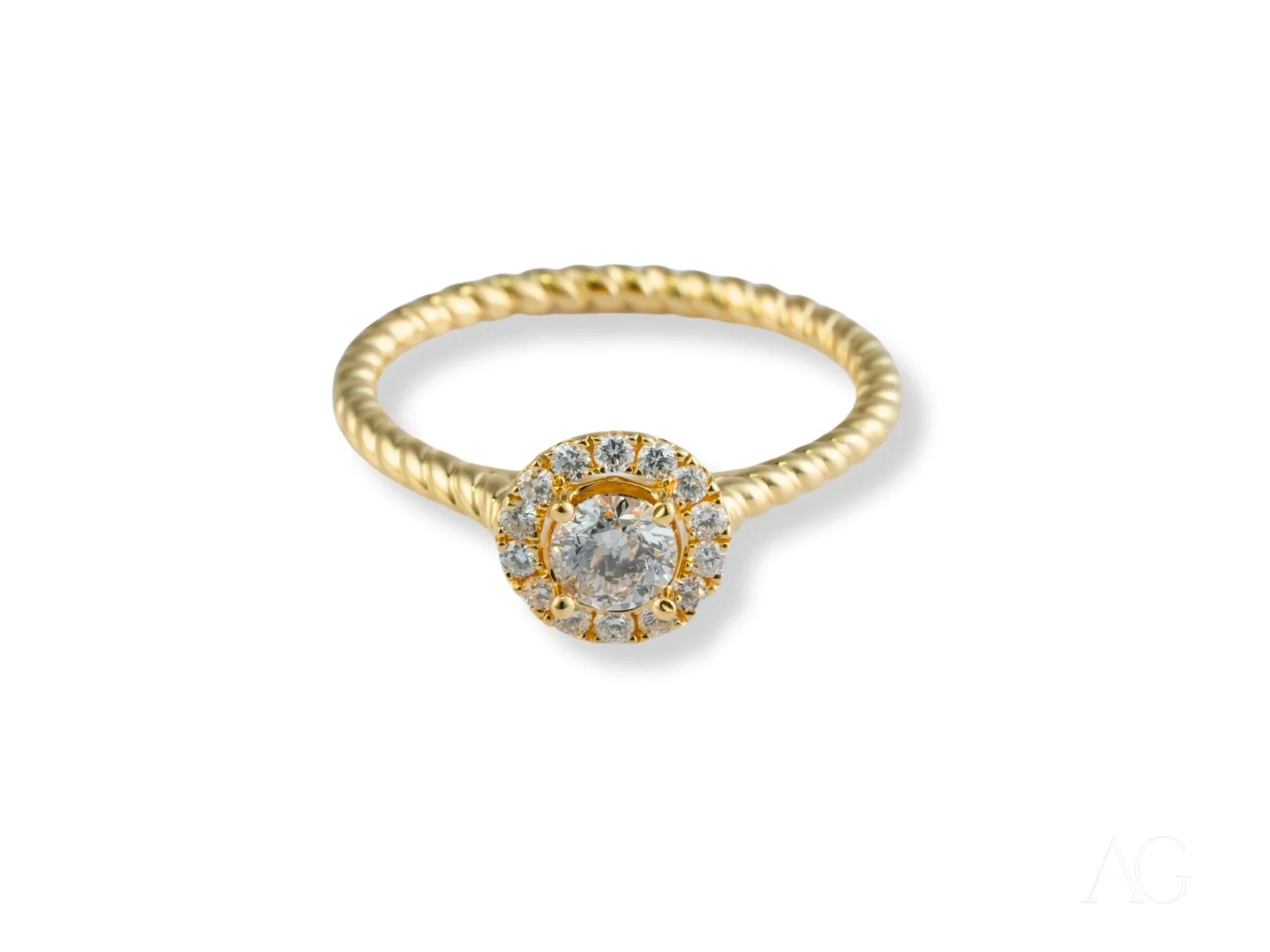Twist of Grace Engagement Ring - Elegant Diamond Wedding Band for Women - Perfect for Proposals, Anniversaries & Romantic Occasions