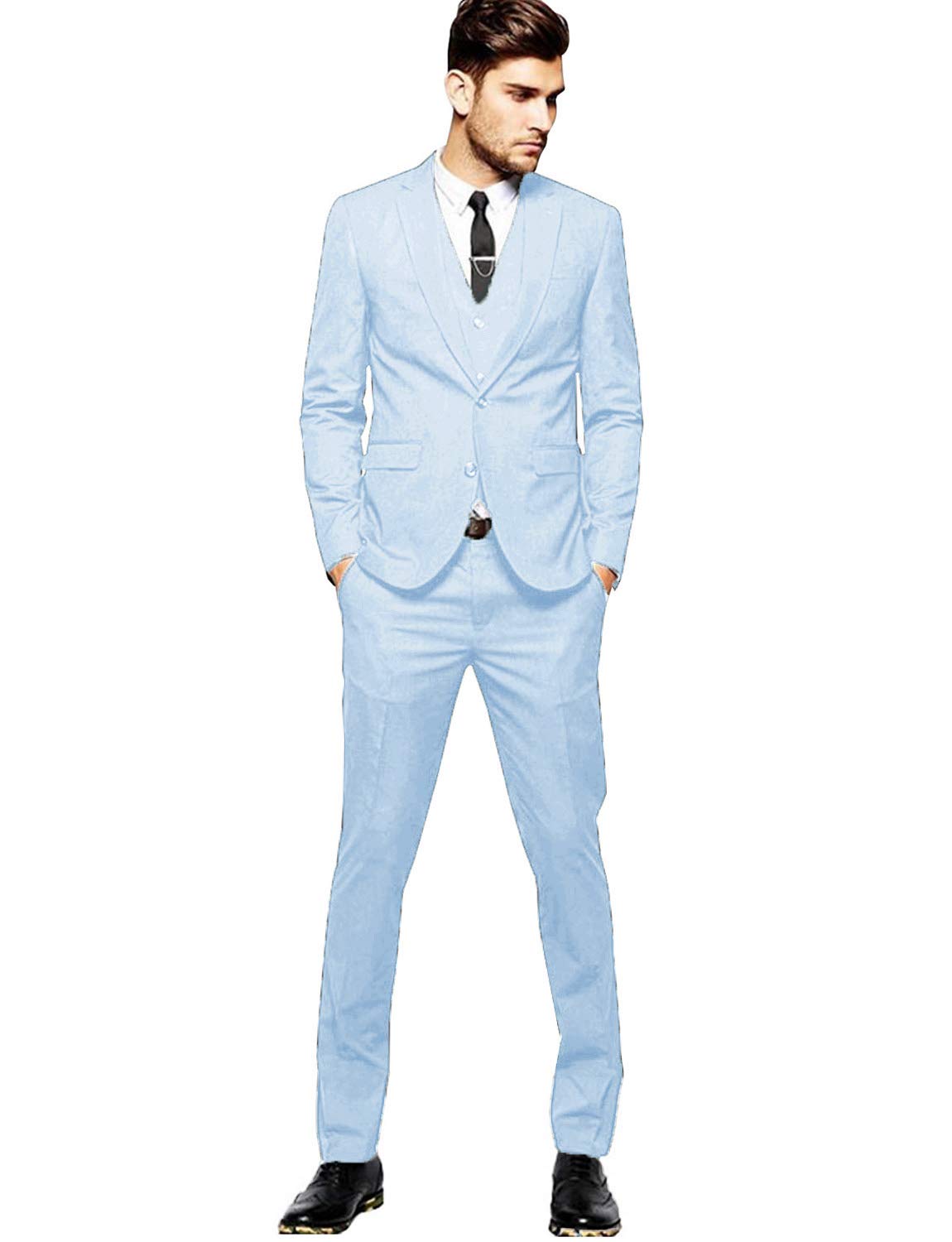 Premium Men's 3-Piece Green Wedding Suit Set - Slim Fit Two Button Groom Tuxedo for Prom, Formal Events & Special Occasions