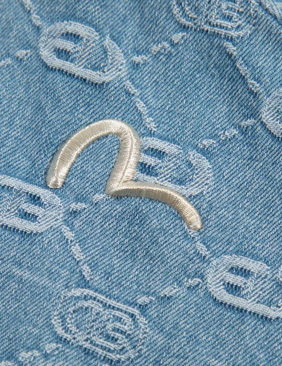 Stylish Allover Logo Jacquard Denim Dress for Women - Trendy Slim Fit Jean Dress for Casual Outings, Parties & Date Nights