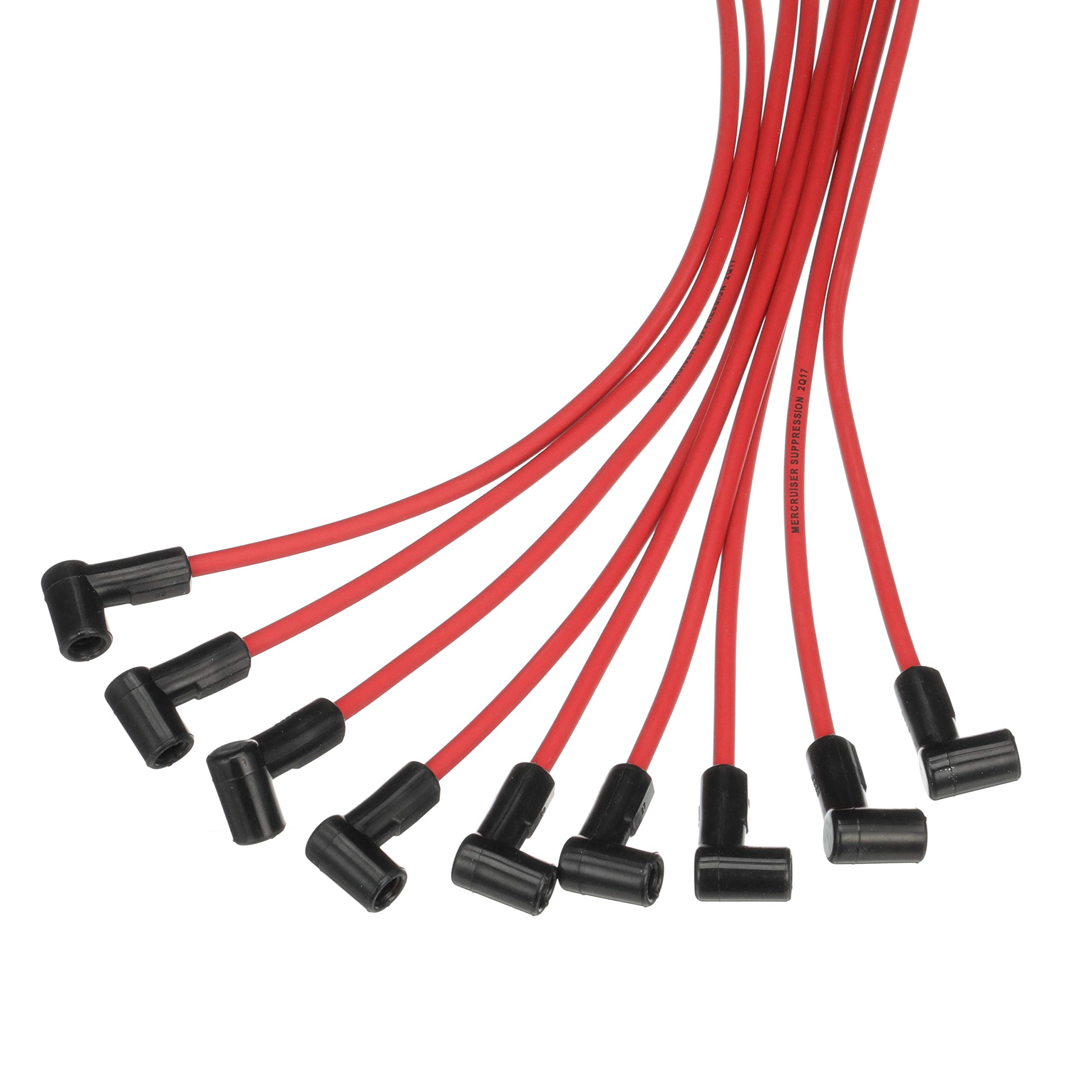 Quicksilver 816608Q71 Red High-Performance Spark Plug Wire Kit - Compatible with Marine & Automotive Engines - Ideal for Boats, Jet Skis, and Performance Cars