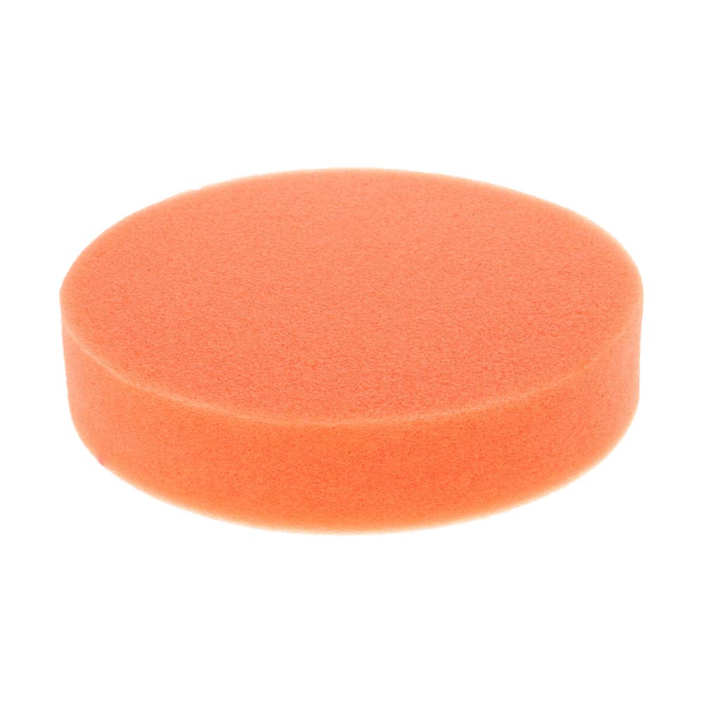Utoolmart 5-inch Hook and Loop Buffing Sponge Pads - 4-Piece Foam Drill Polishing Pad Kit for Car Detailing, Sanding, Waxing & Paint Correction - Orange Buffing Pads for Automotive Polishing & DIY Projects