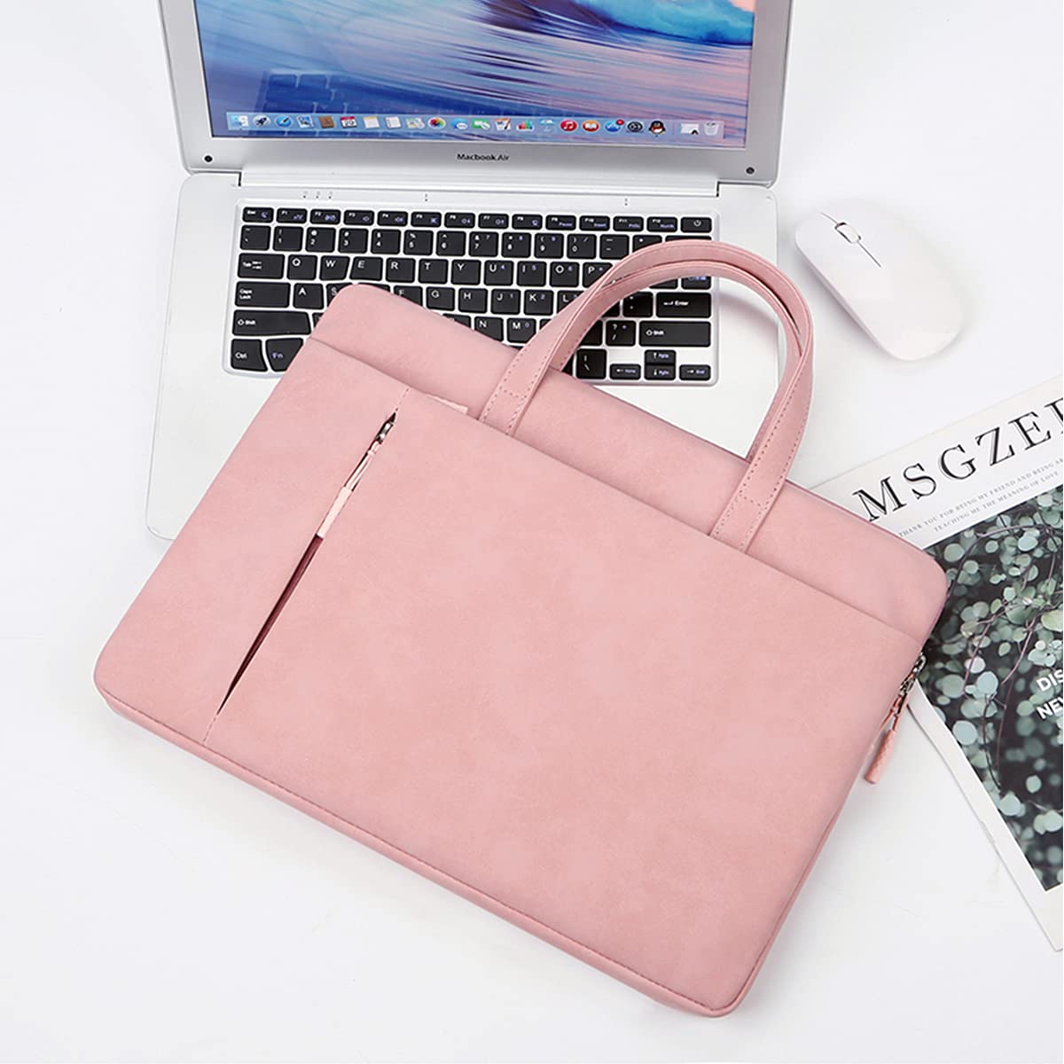 Slim Waterproof 13 Inch Laptop Case with Handle - 360° Protective Laptop Briefcase Bag for MacBook Pro 13.3, MacBook Air & Notebook Computers | Perfect for Business Travel, Commuting & Office Use