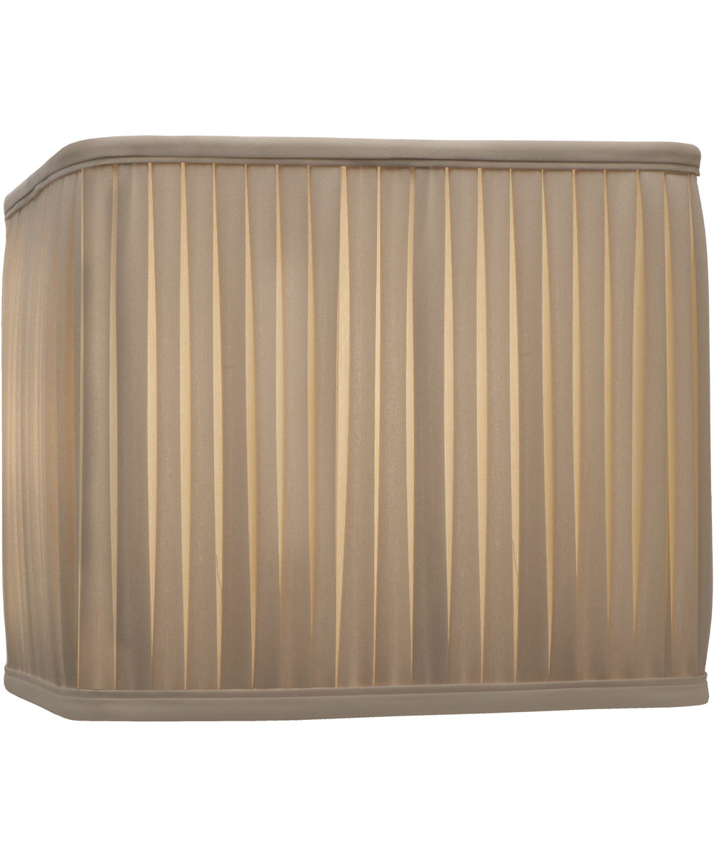 14x14x12 Inch Ivory Shadow Box Pleat Round Corner Square Softback Lampshade - Elegant Lighting for Bedroom, Living Room & Office Decor
