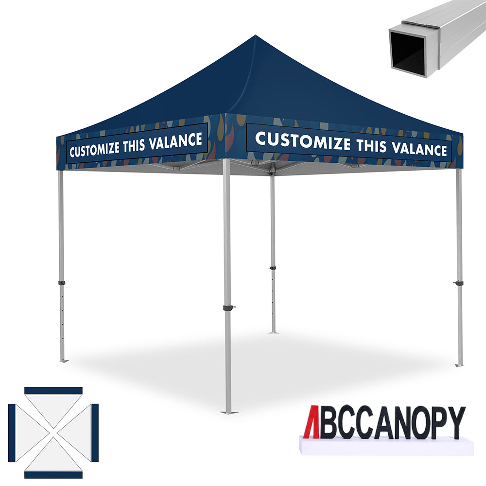 ABCCANOPY 10x10/10x15/10x20 Custom Aluminum Pop Up Canopy Tent - Heavy Duty Commercial Shelter for Outdoor Events, Farmers Markets & Tailgating (S3 Professional Series)