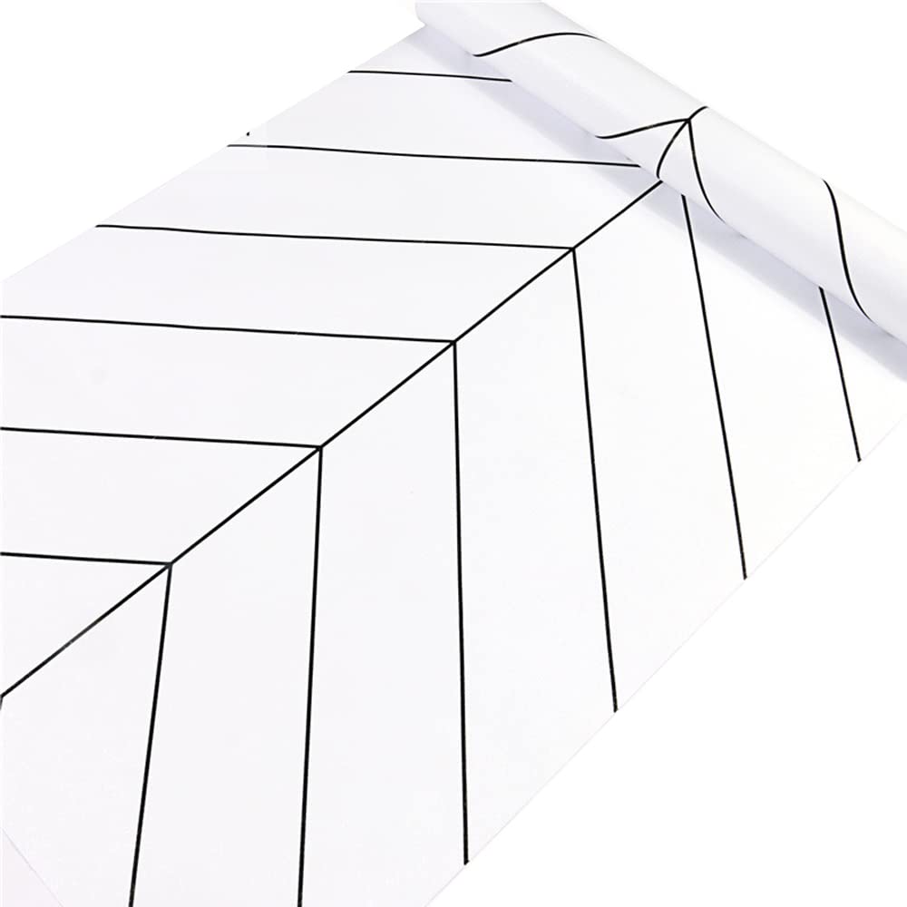 2 Pack Black Striped Self-Adhesive Shelf Liners - 17.7 Inch Wide Drawer & Desk Protector for Home, Office & Gaming Setup - Non-Slip Furniture Protection & Easy DIY Redo