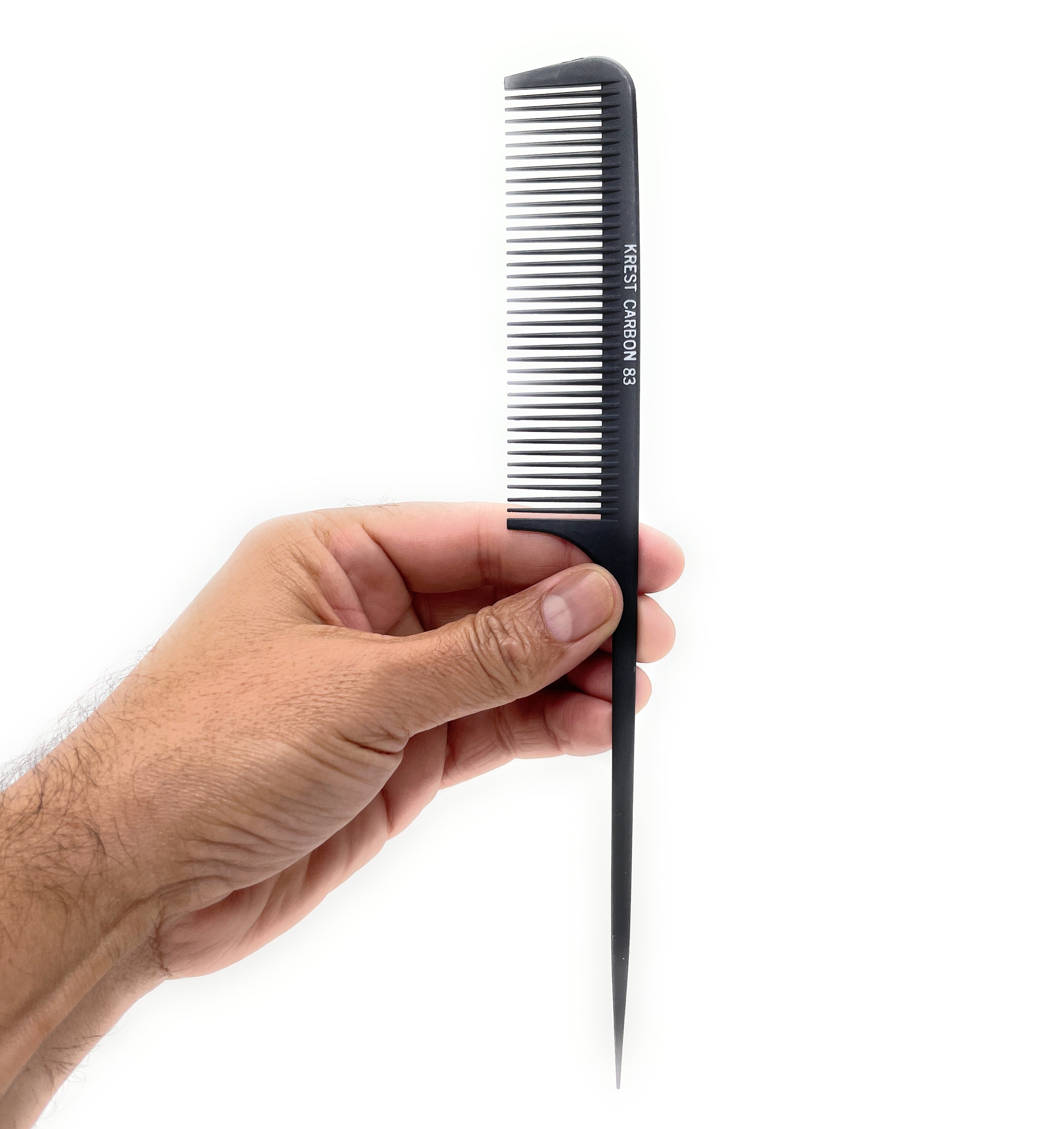 Premium Krest Carbon Fiber Heat Resistant Thermal Comb - 1 Count - Styling & Detangling for All Hair Types - Salon & Home Use